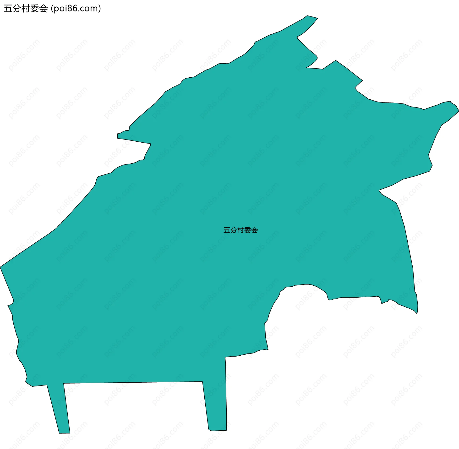 五分村委会边界地图