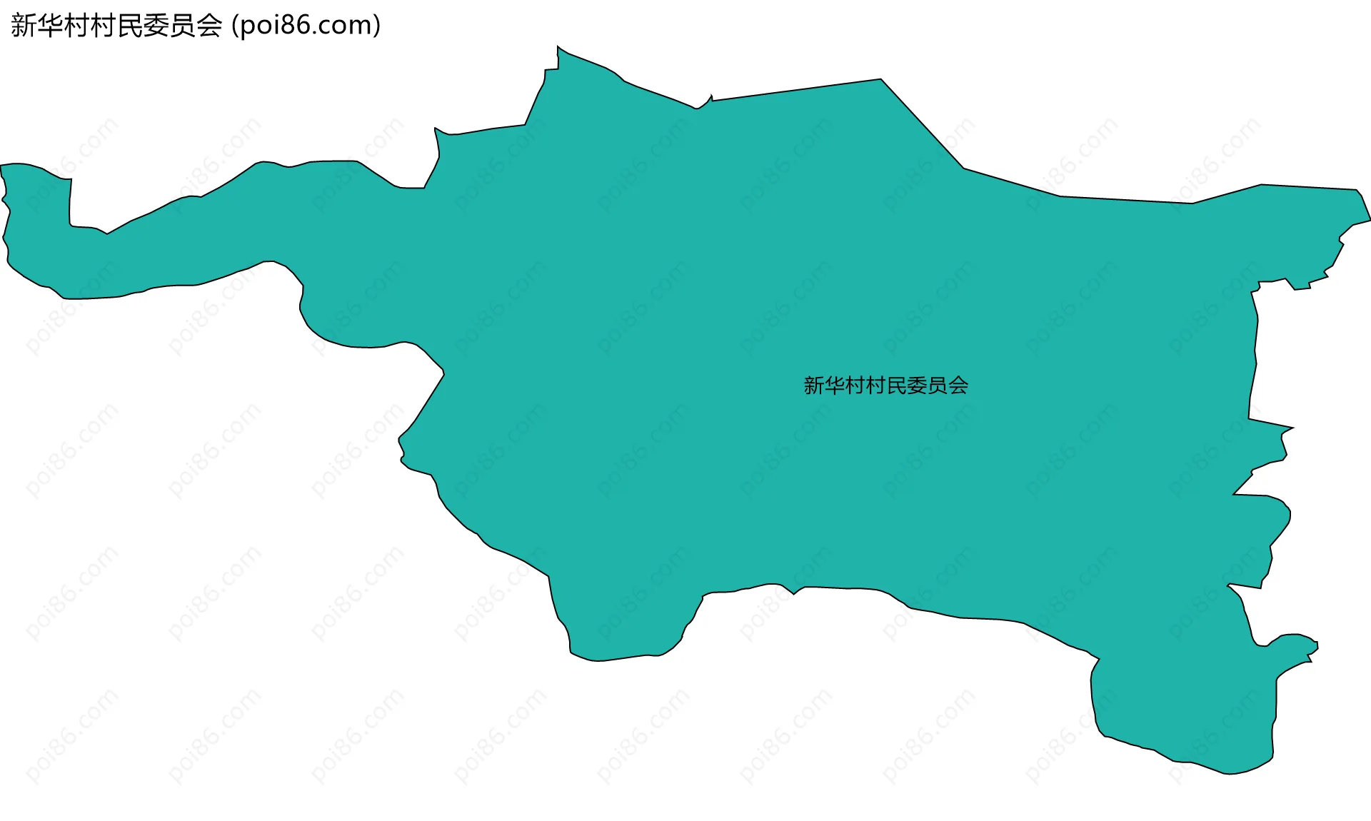 新华村村民委员会边界地图