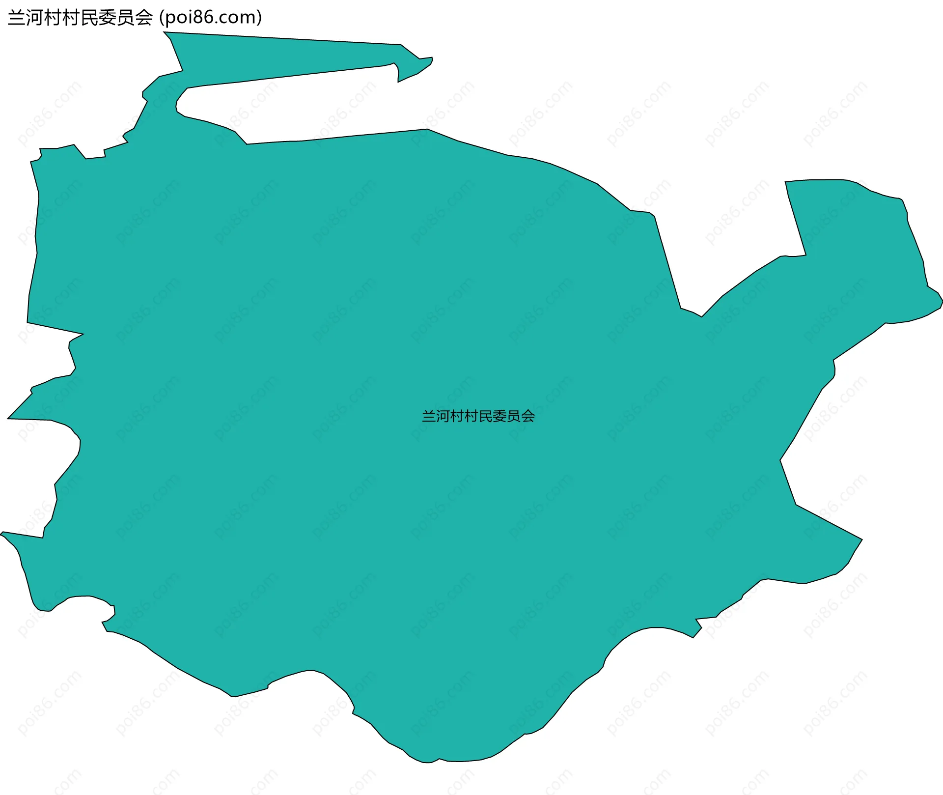 兰河村村民委员会边界地图
