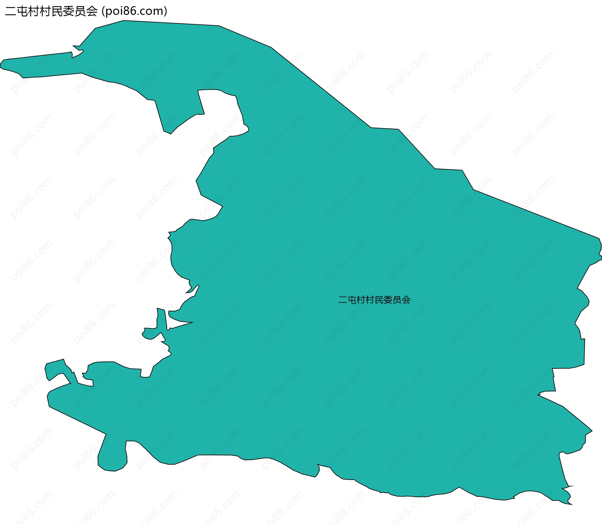 二屯村村民委员会边界地图