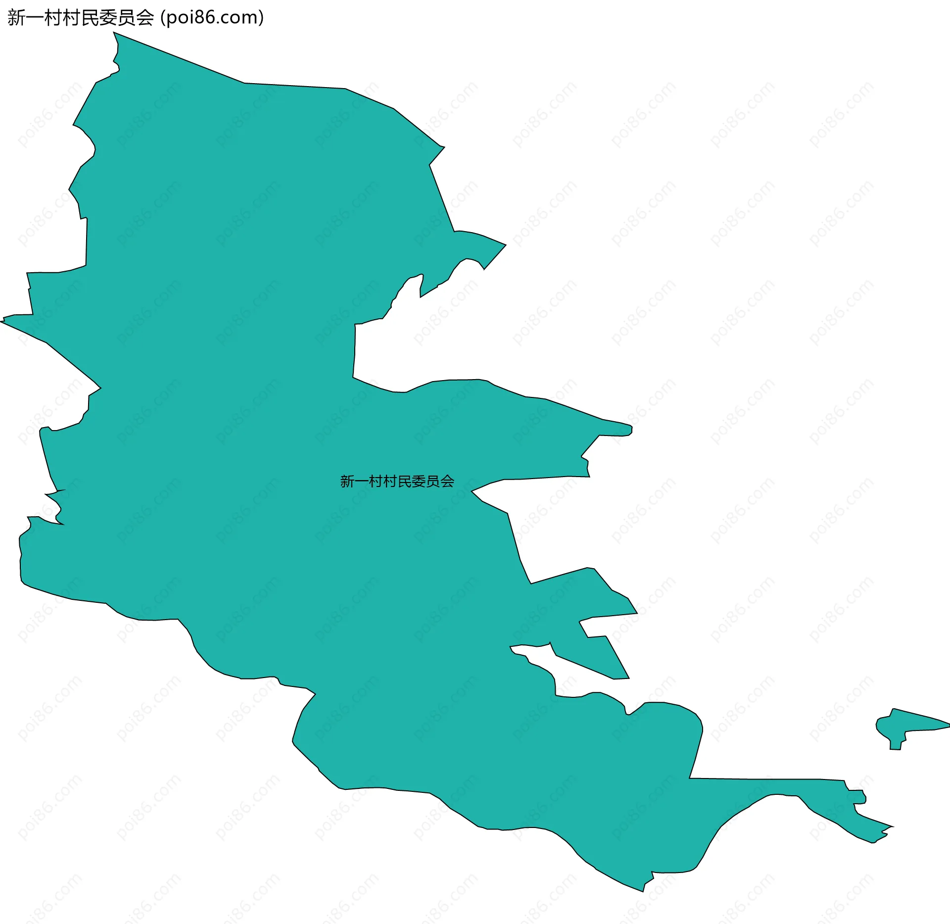 新一村村民委员会边界地图