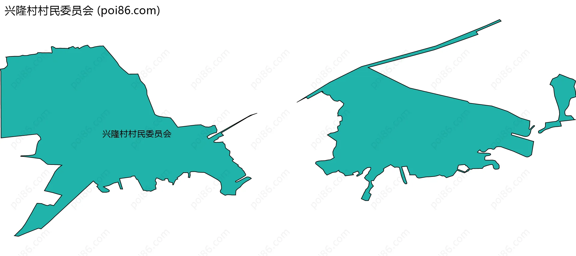 兴隆村村民委员会边界地图