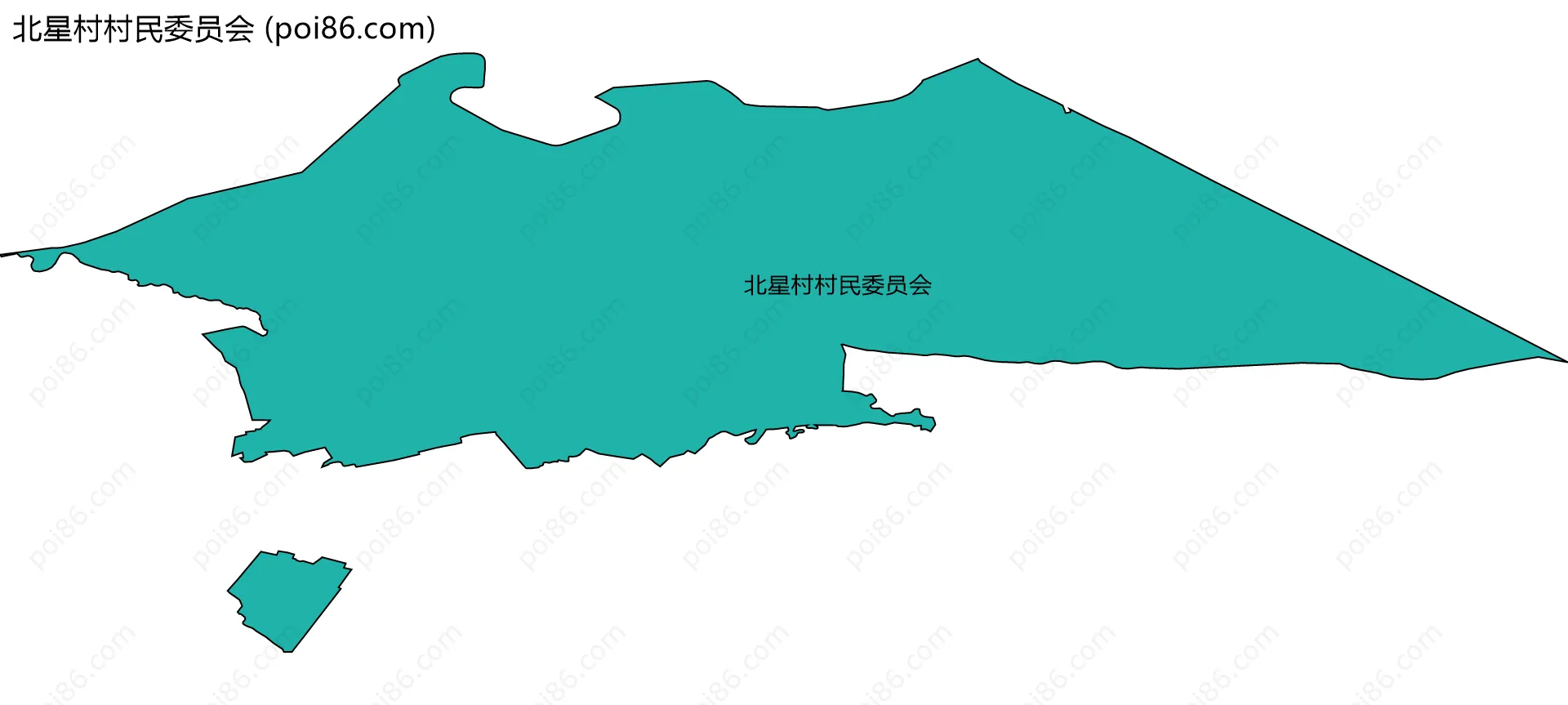 北星村村民委员会边界地图