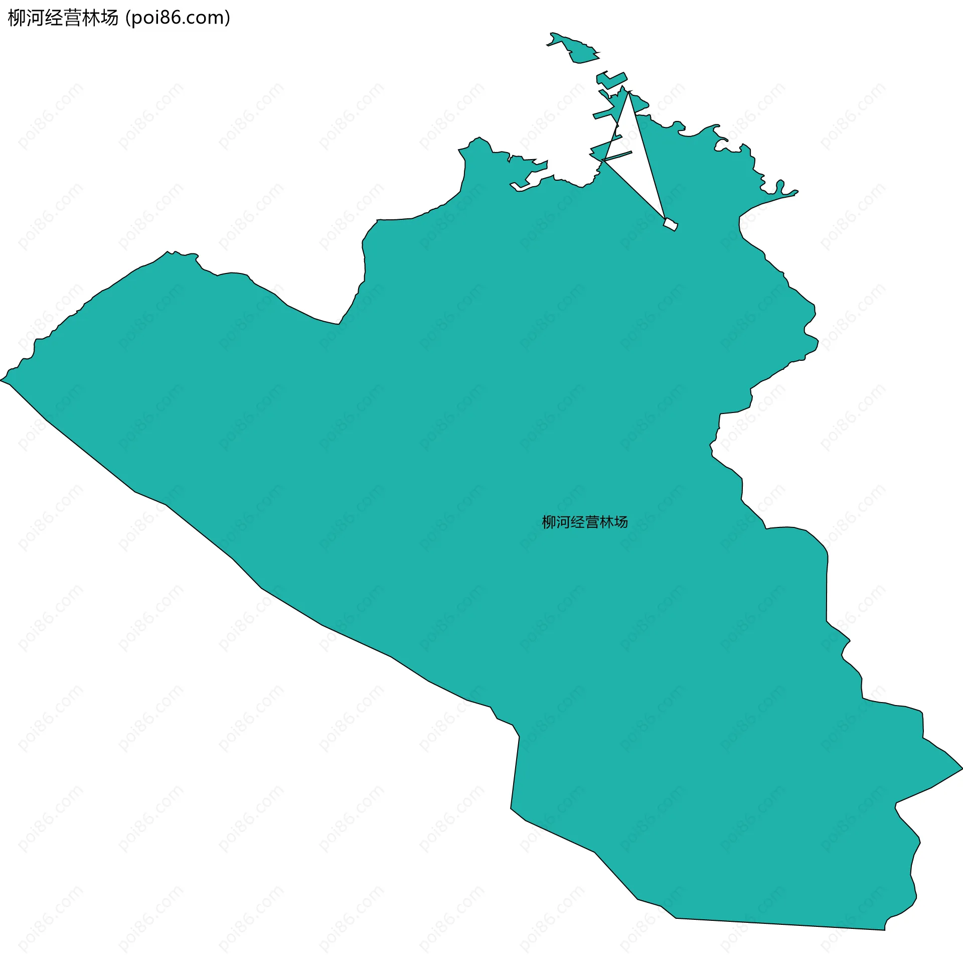 柳河经营林场边界地图