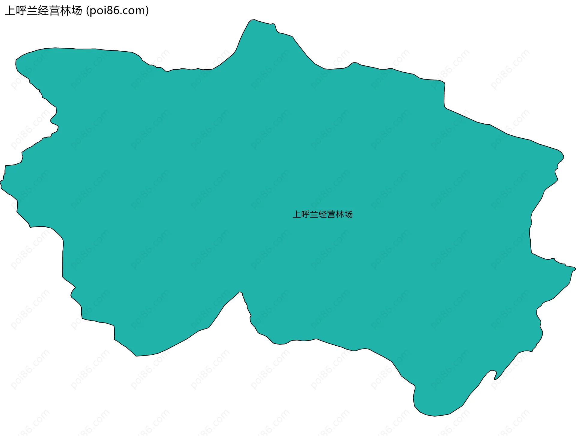 上呼兰经营林场边界地图