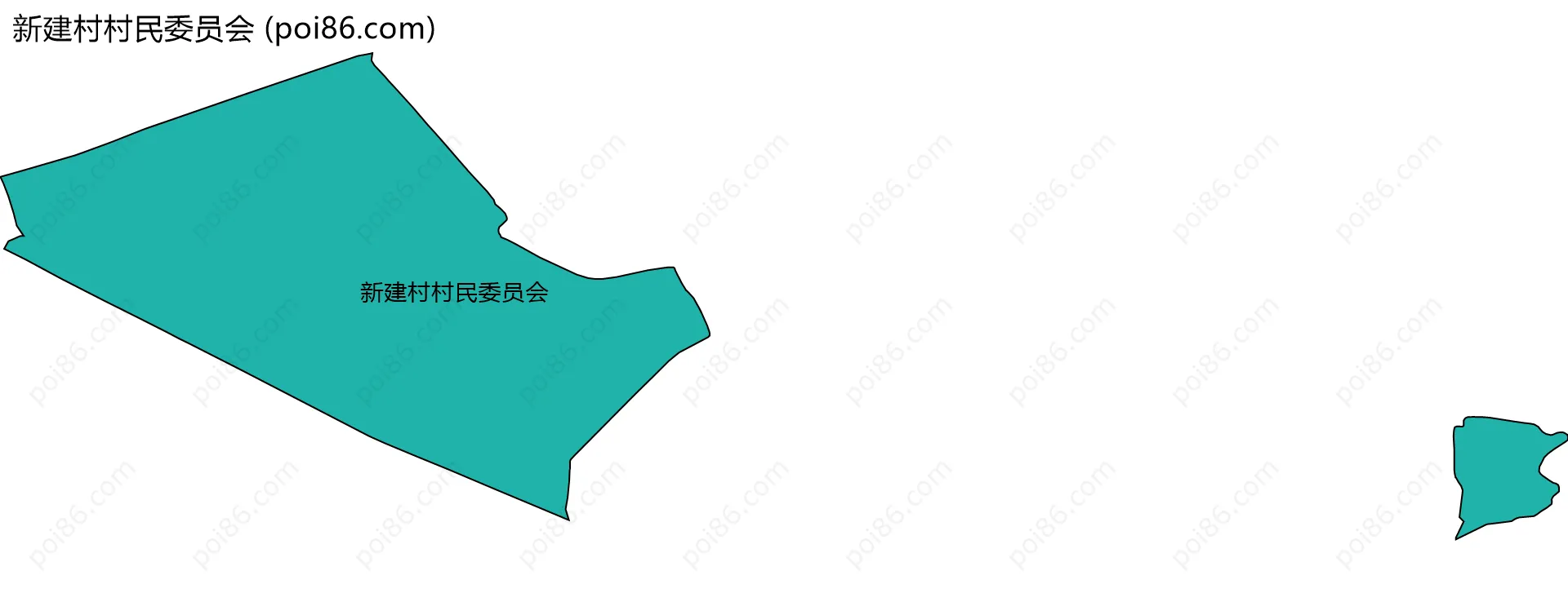 新建村村民委员会边界地图