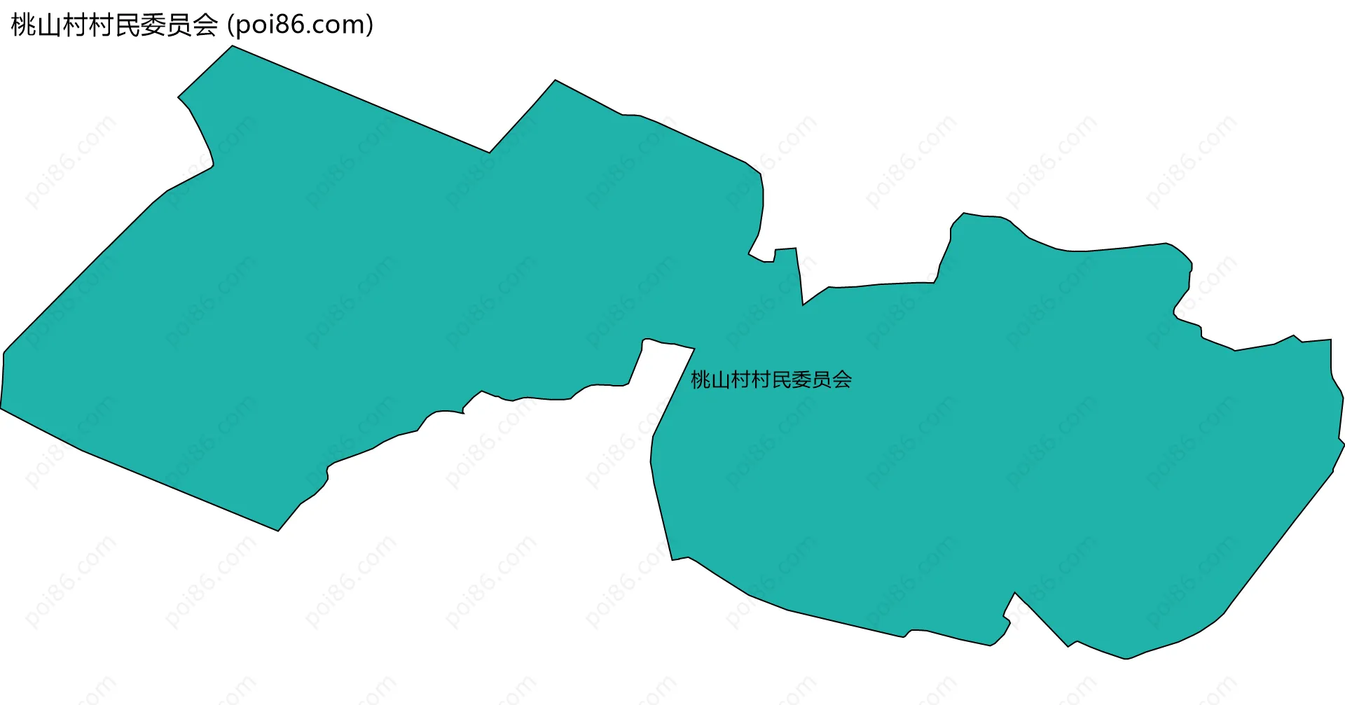 桃山村村民委员会边界地图
