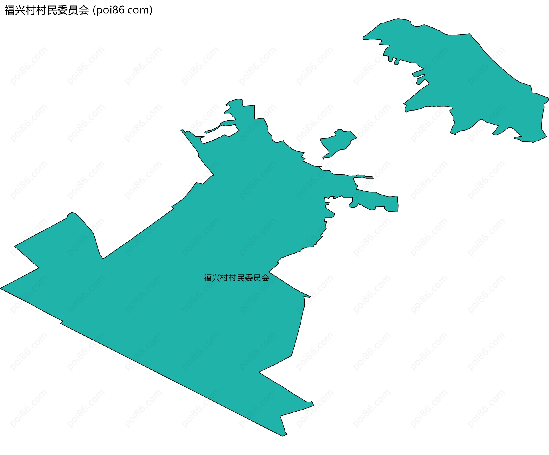 福兴村村民委员会边界地图