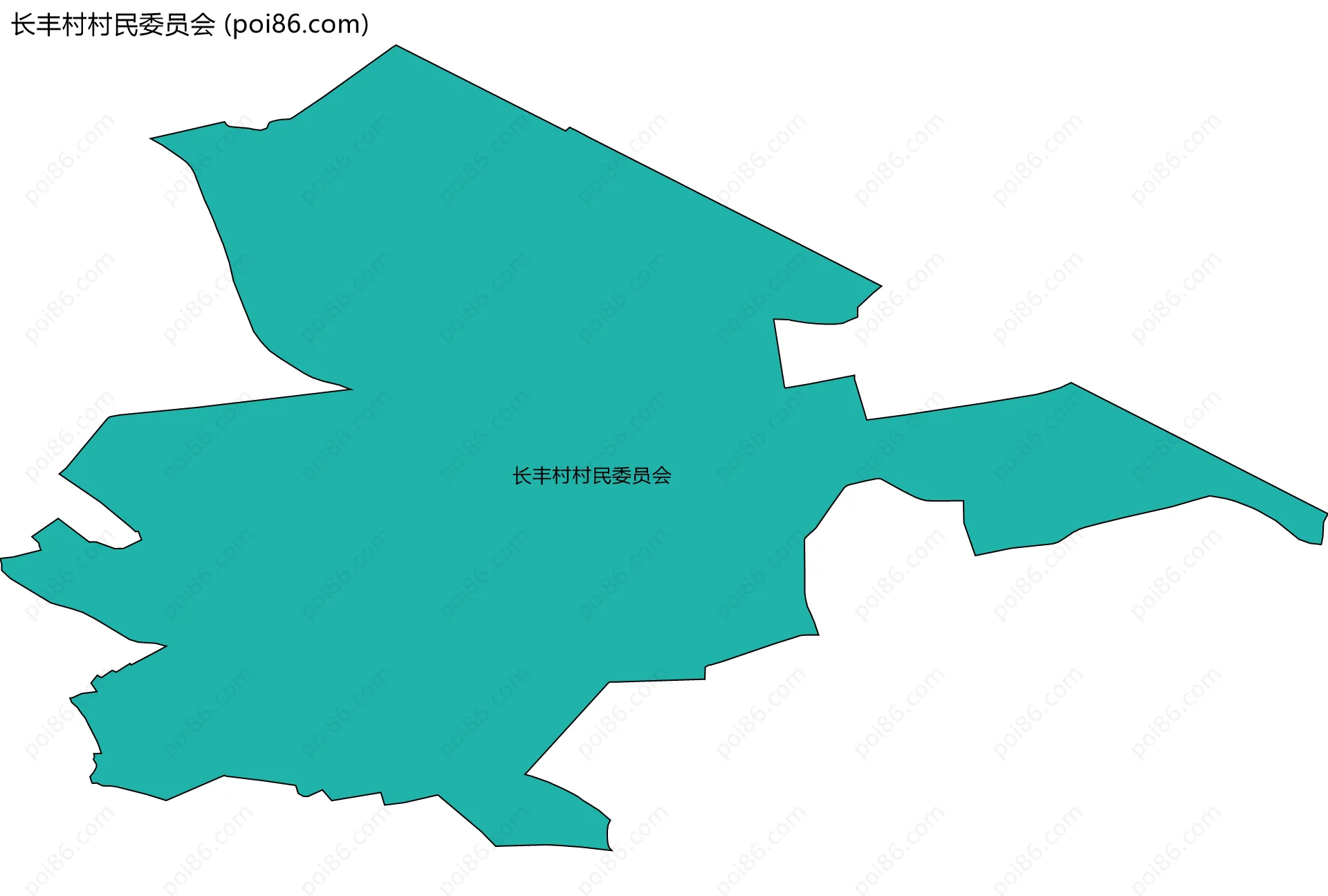 长丰村村民委员会边界地图