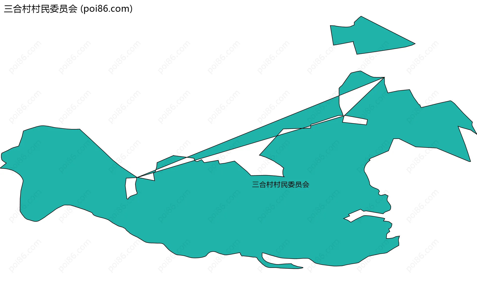 三合村村民委员会边界地图