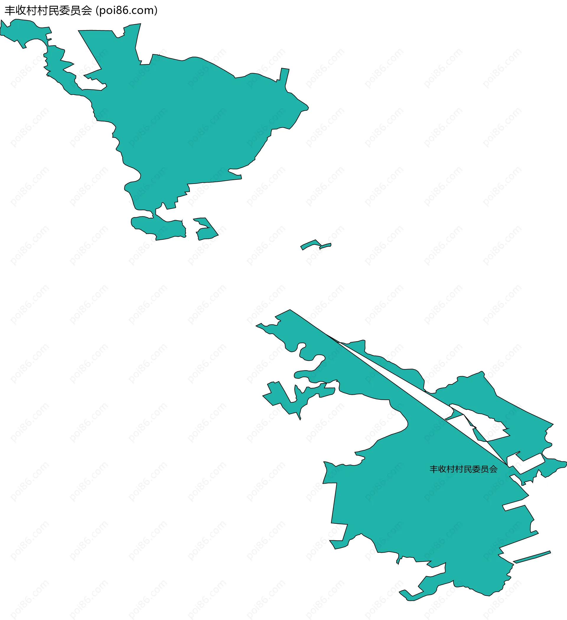 丰收村村民委员会边界地图