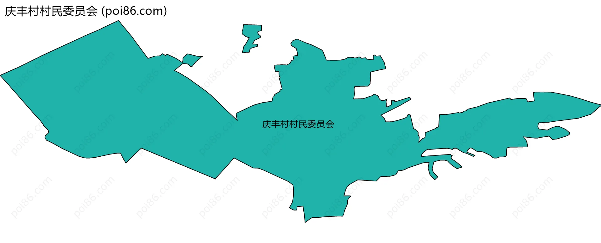 庆丰村村民委员会边界地图