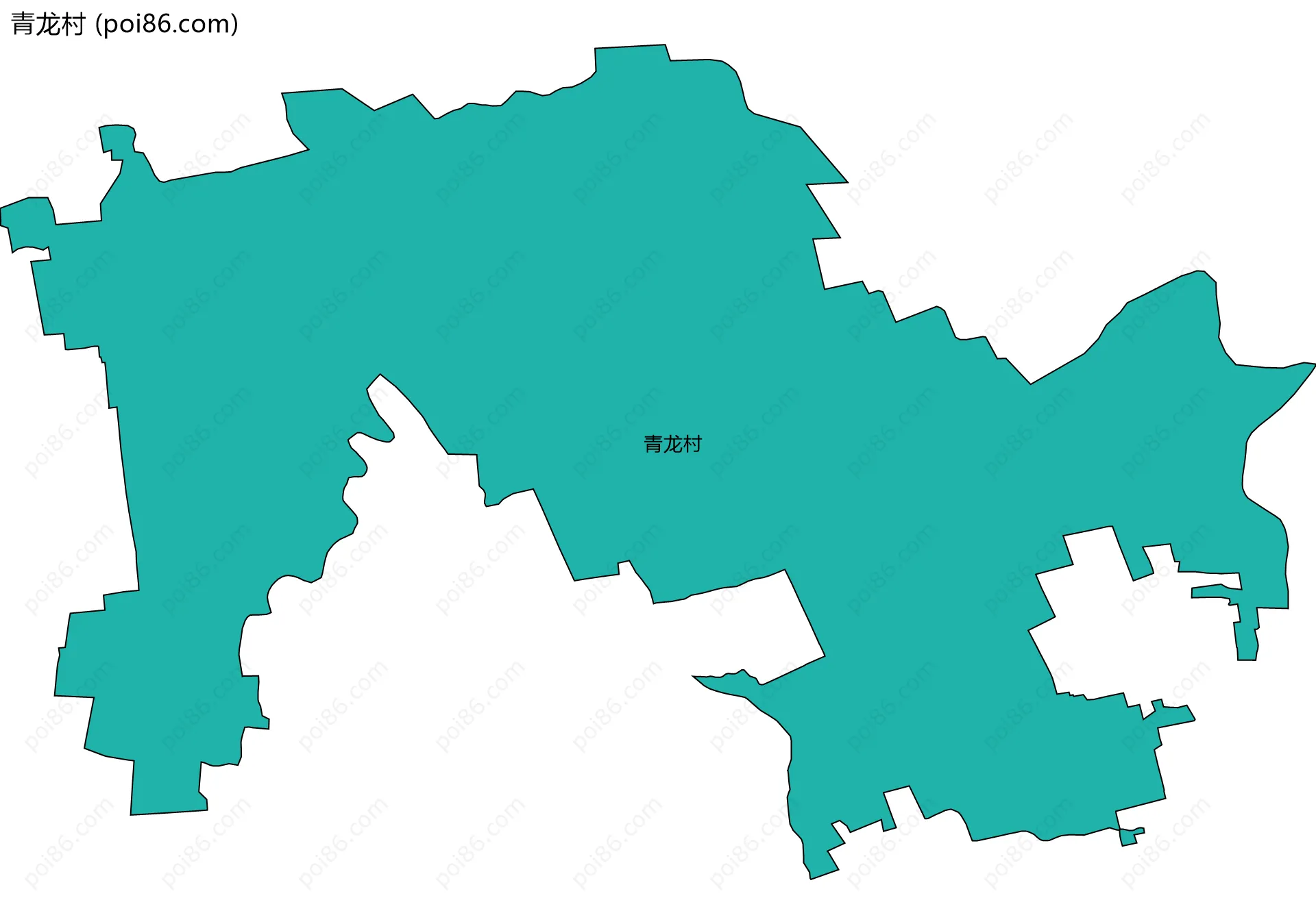 青龙村边界地图