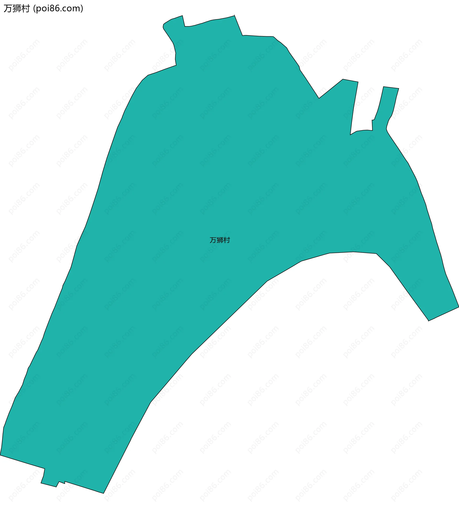 万狮村边界地图