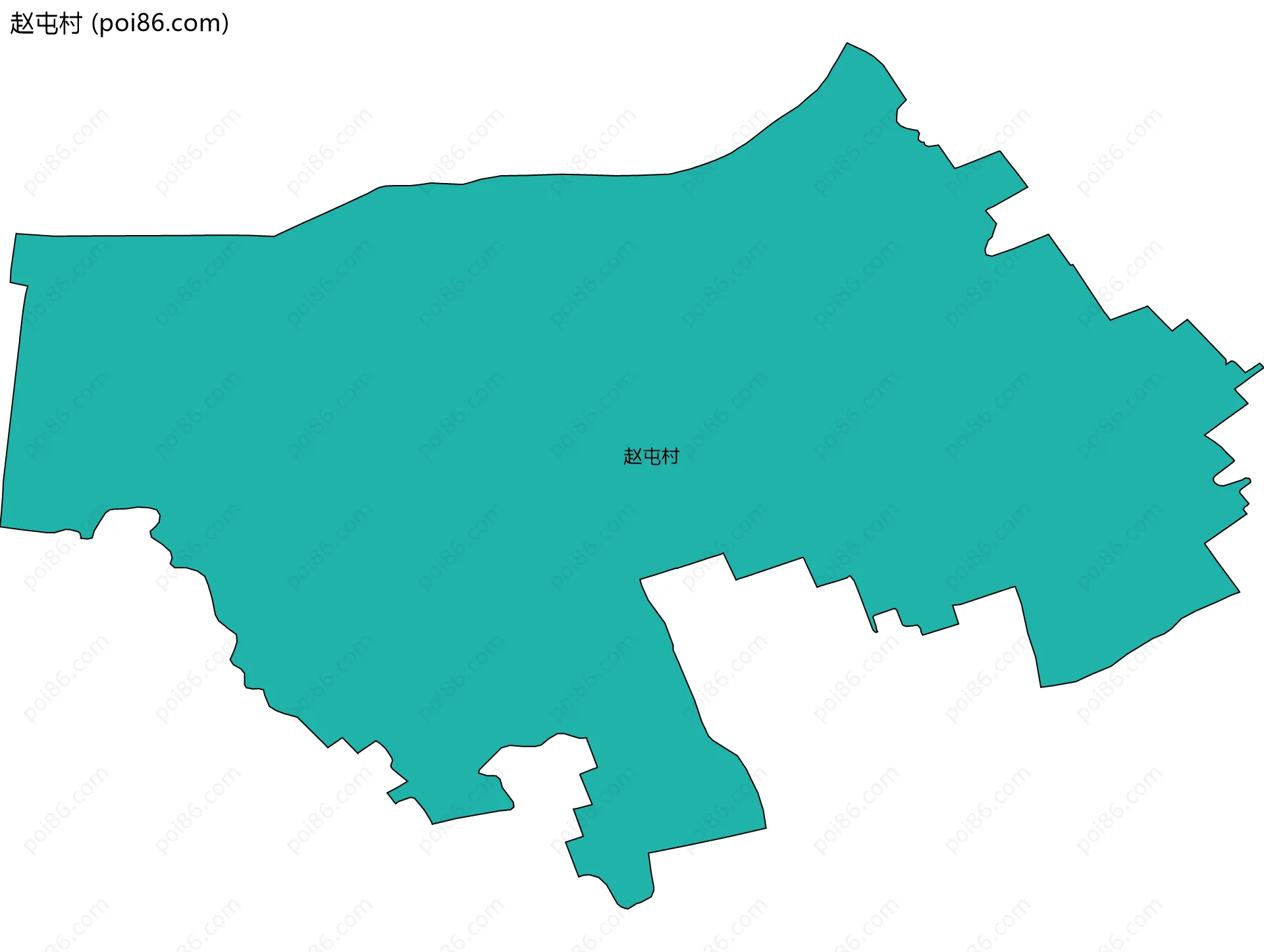 赵屯村边界地图