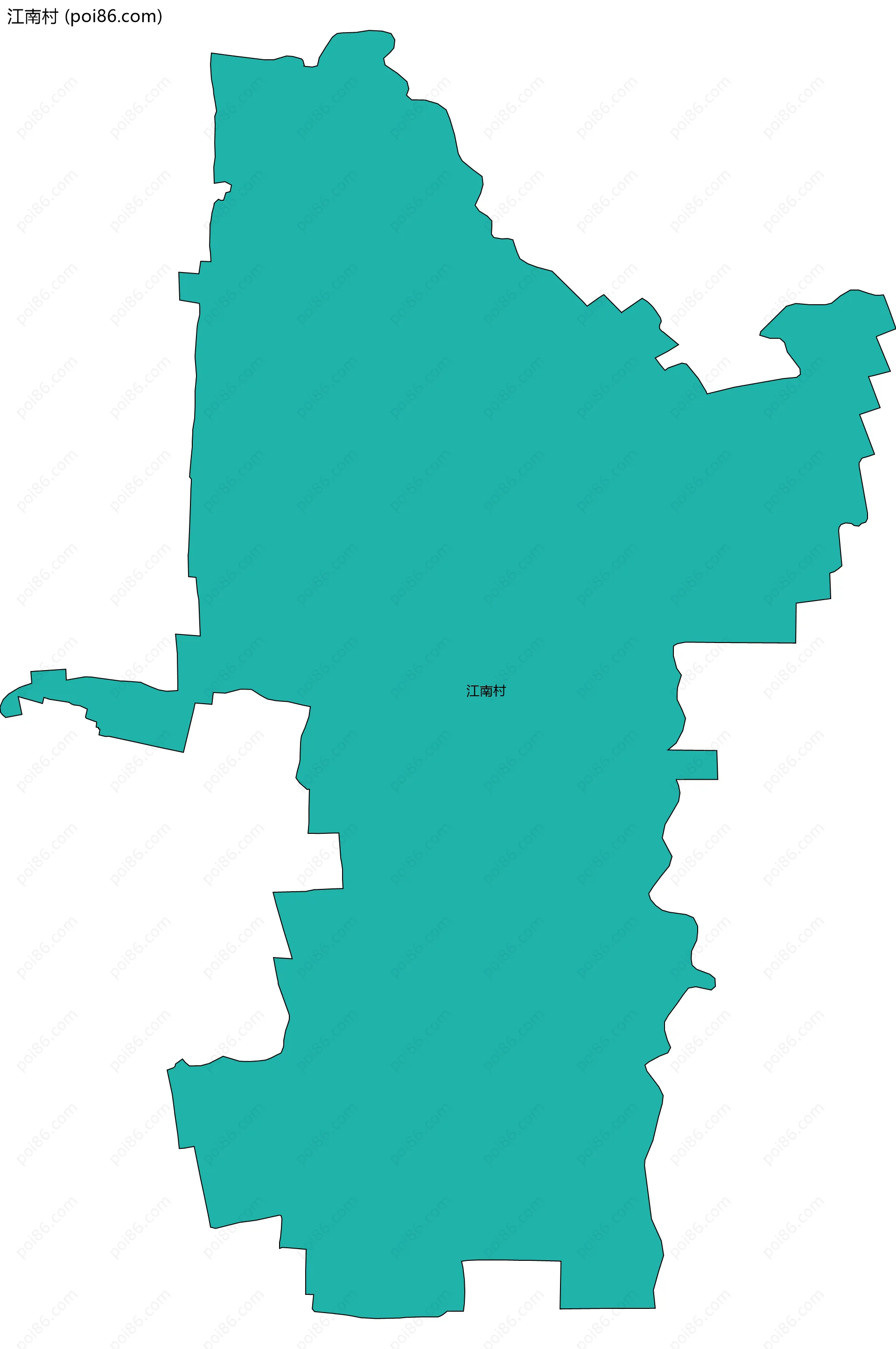 江南村边界地图