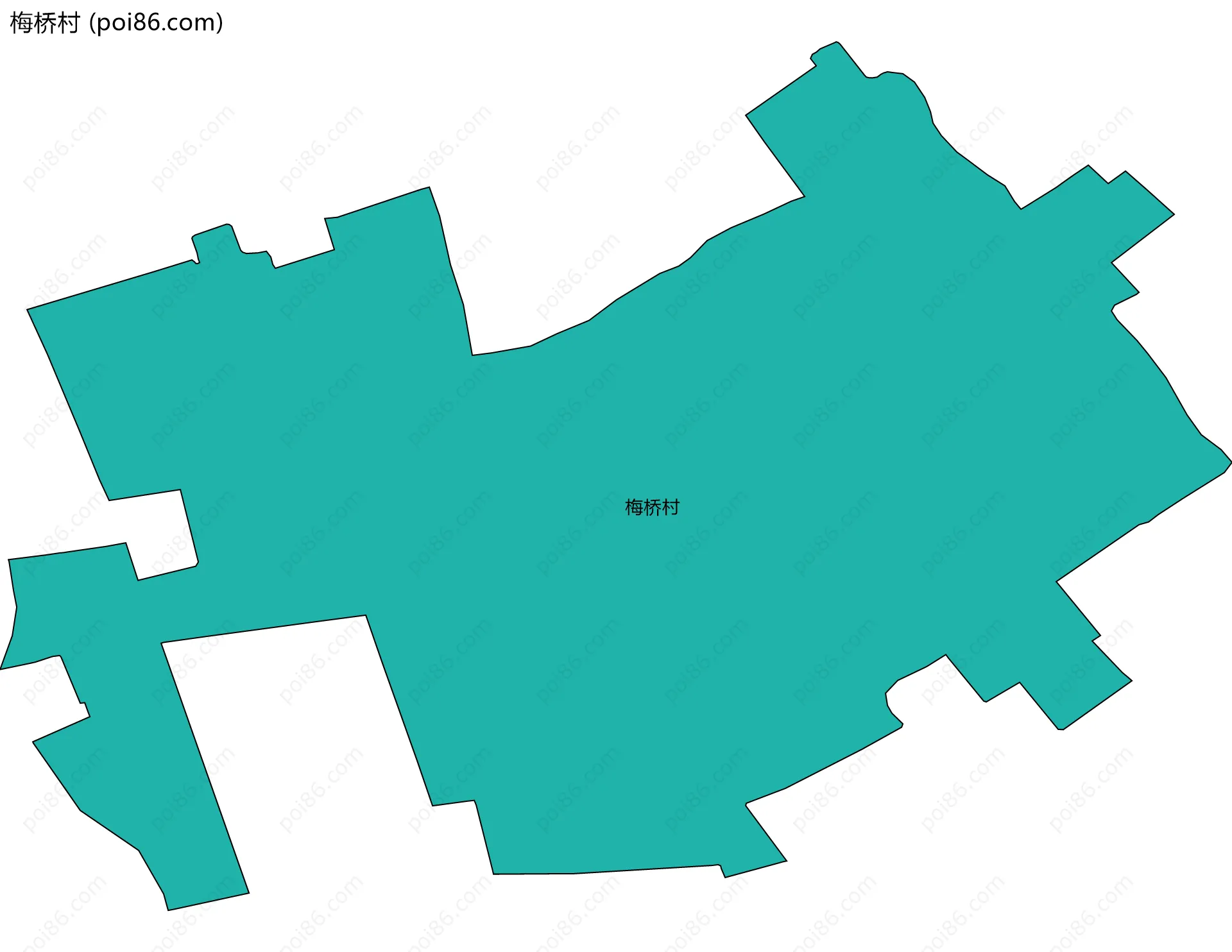 梅桥村边界地图