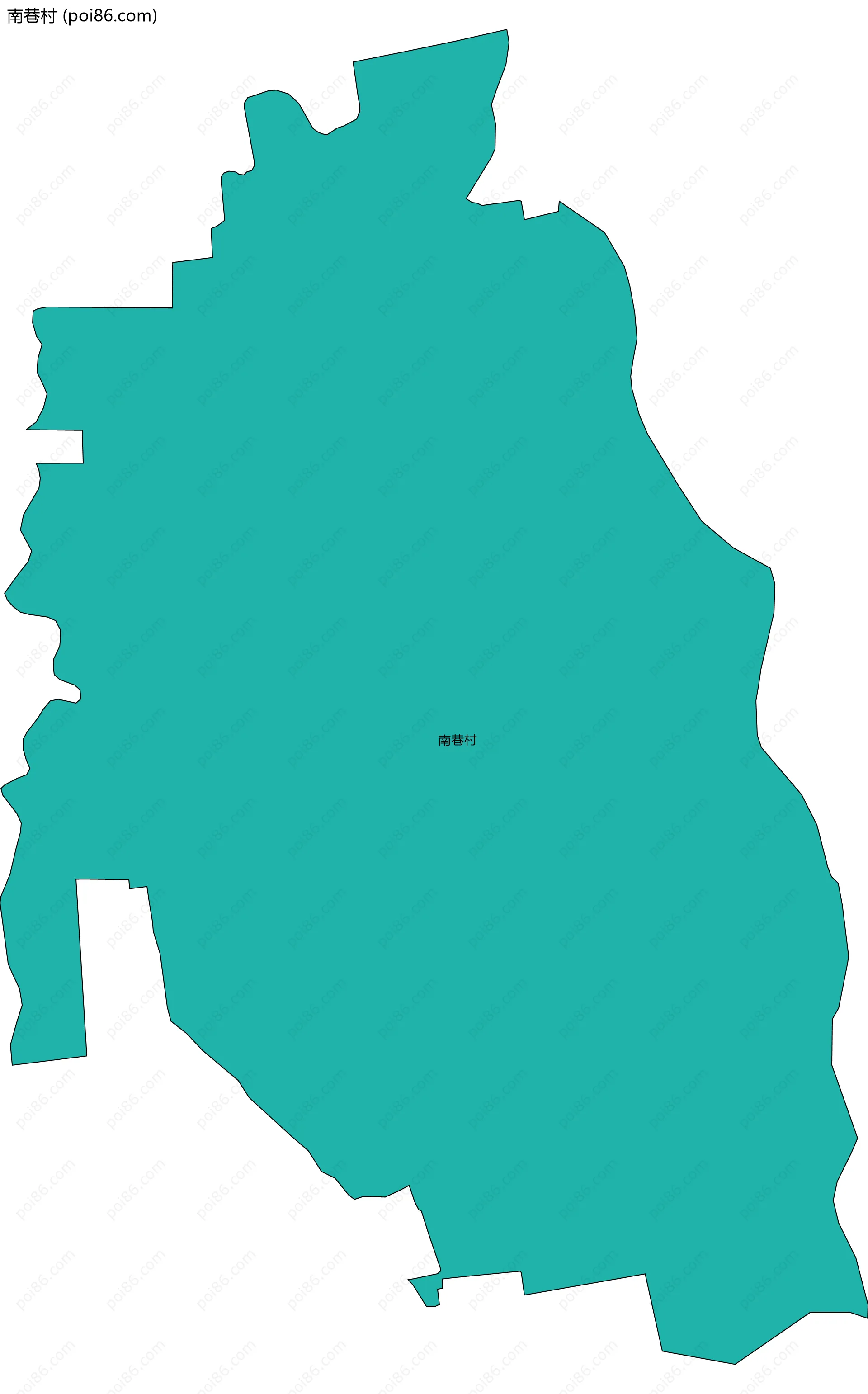 南巷村边界地图