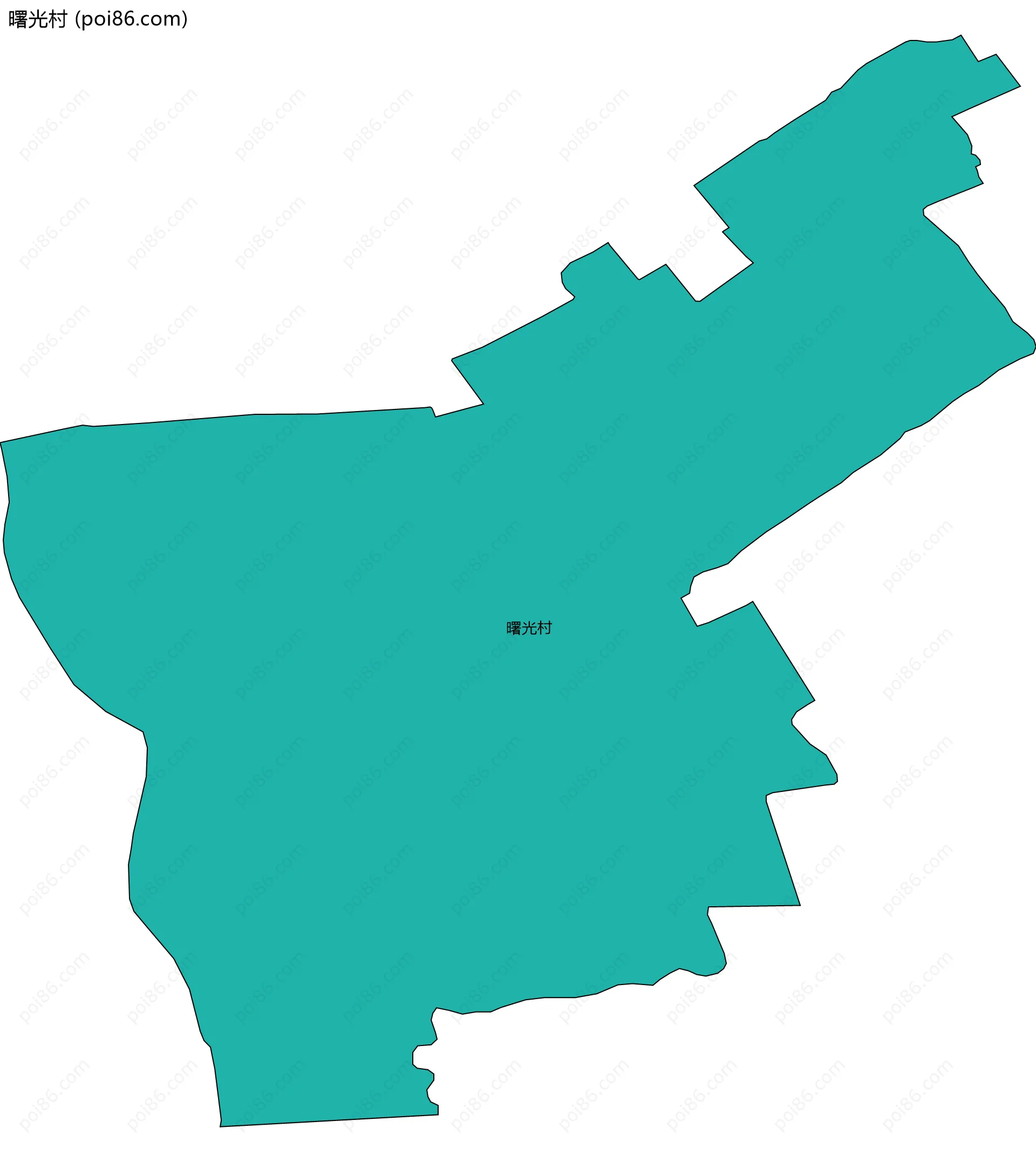 曙光村边界地图