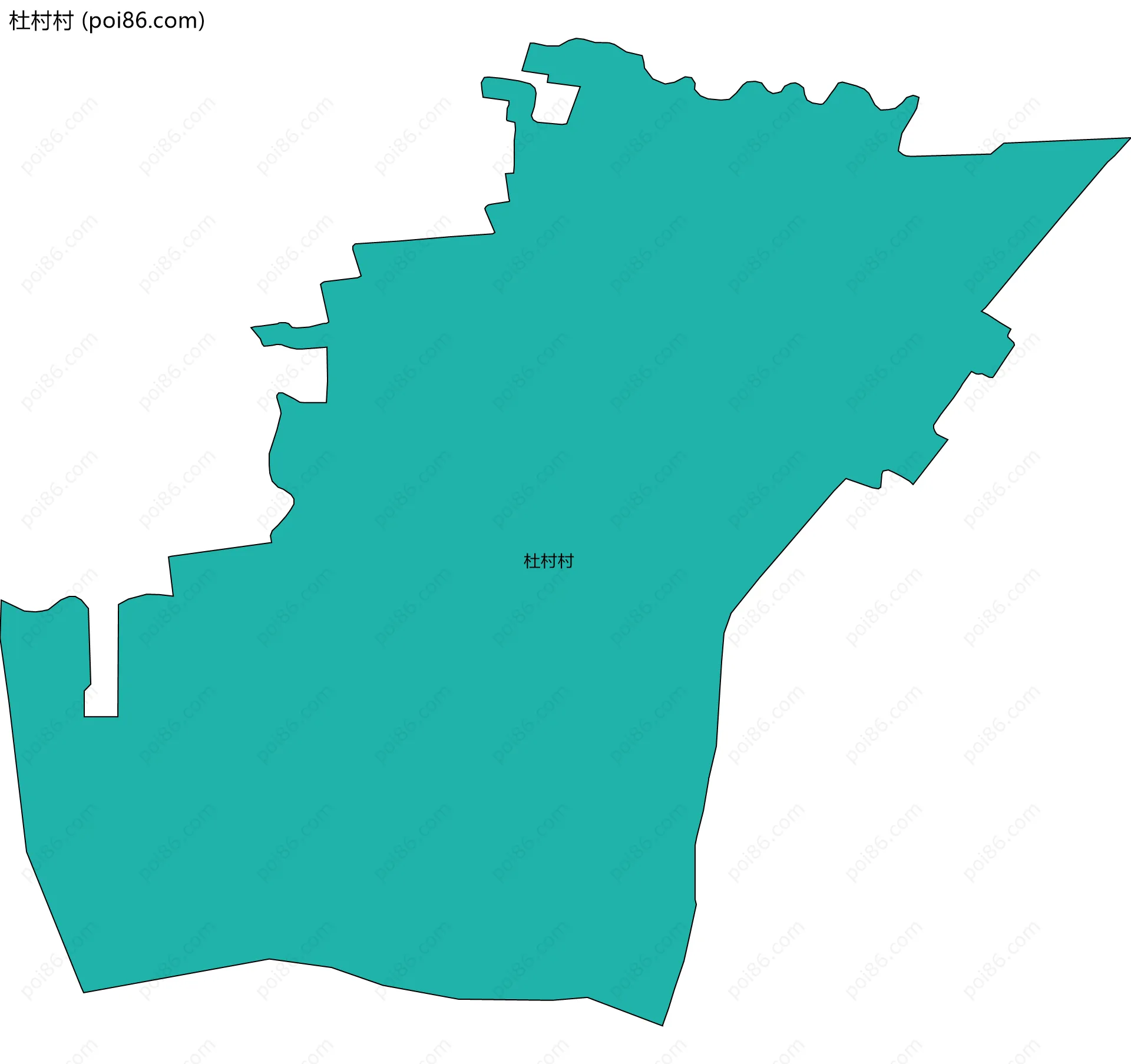 杜村村边界地图