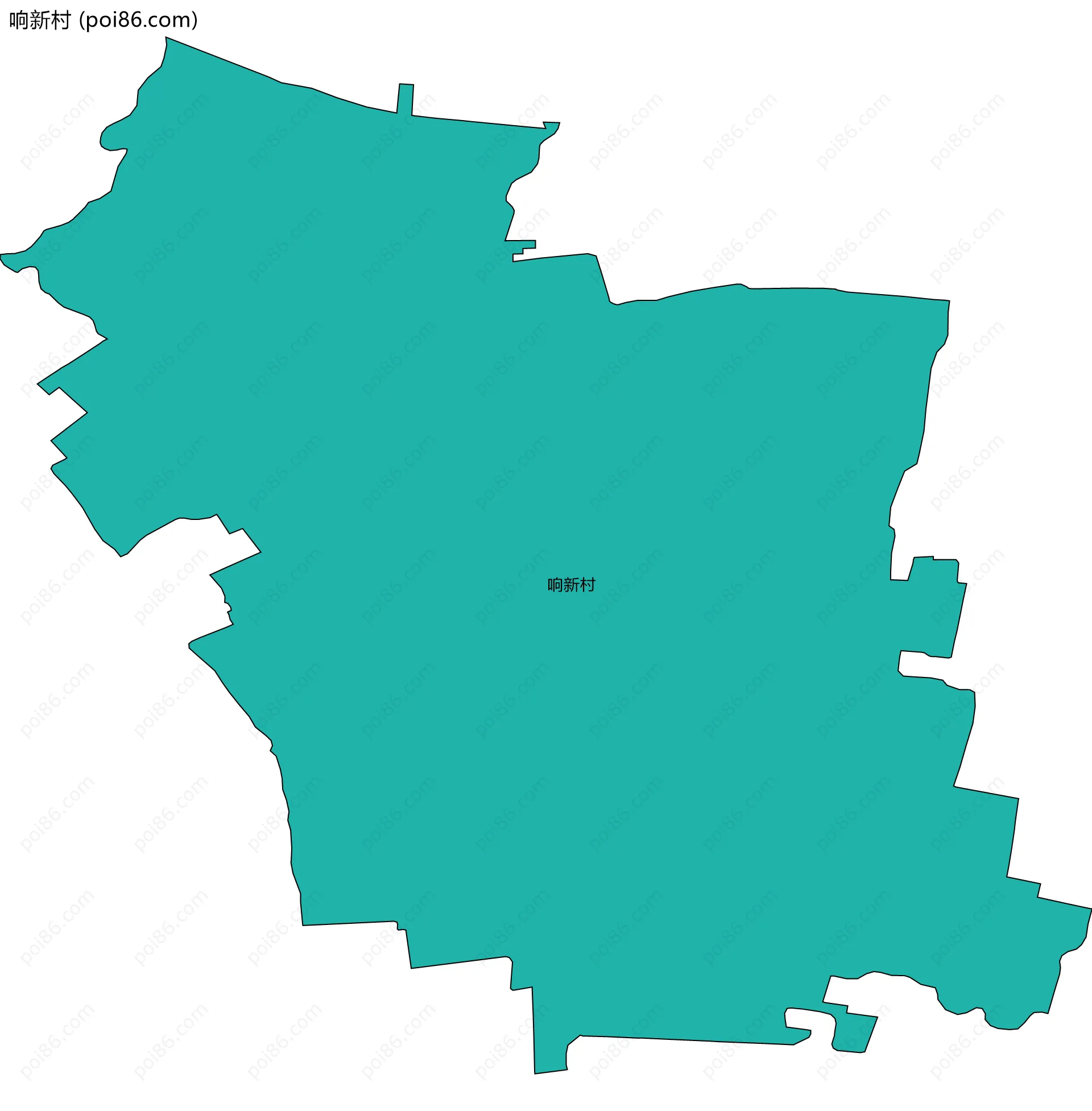 响新村边界地图