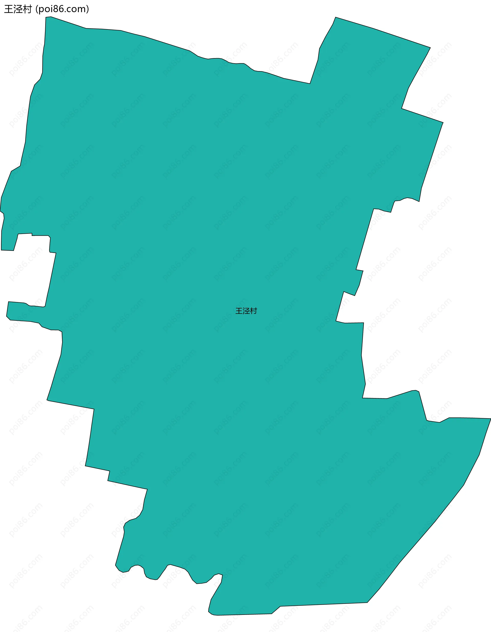 王泾村边界地图