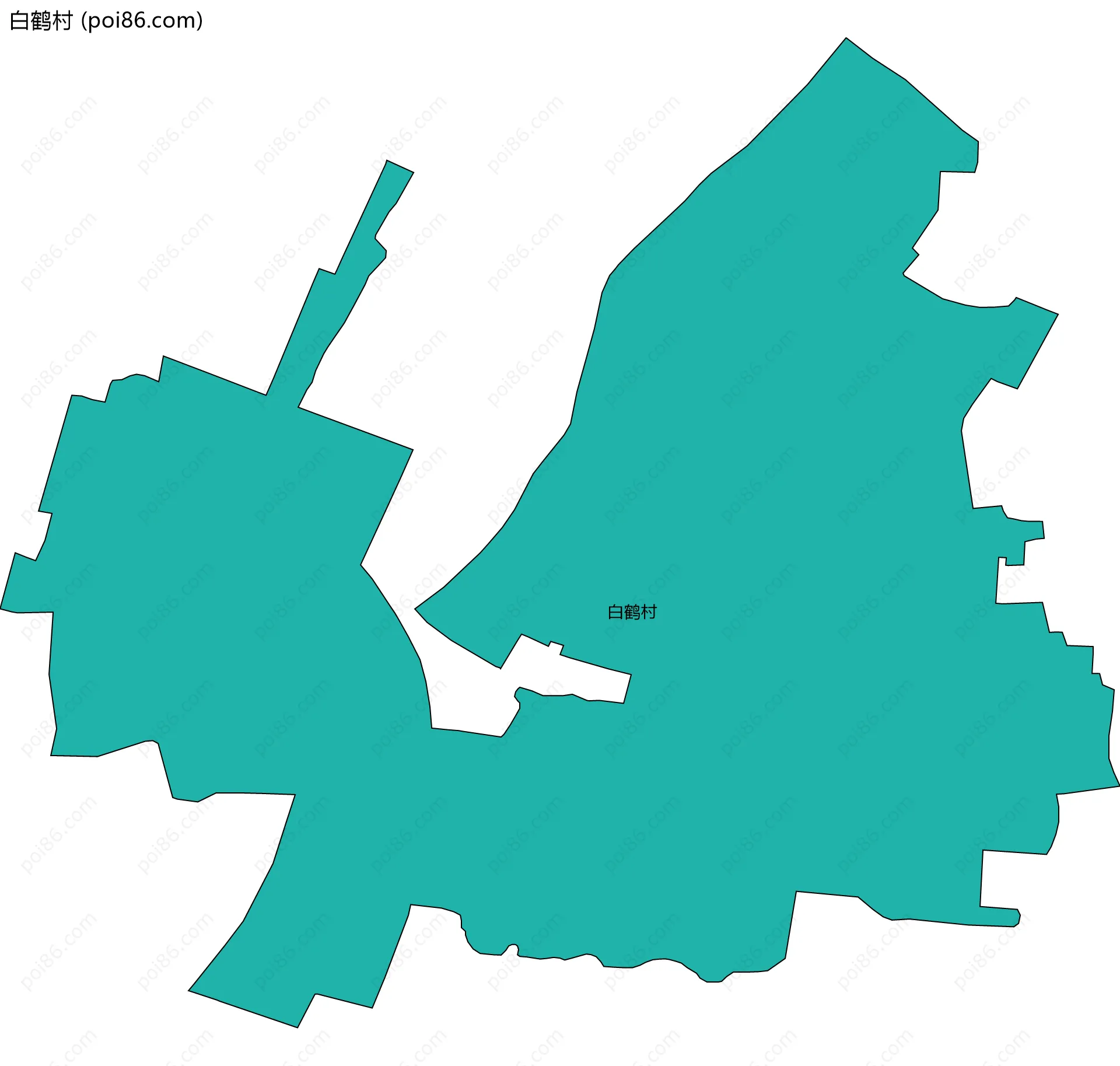 白鹤村边界地图