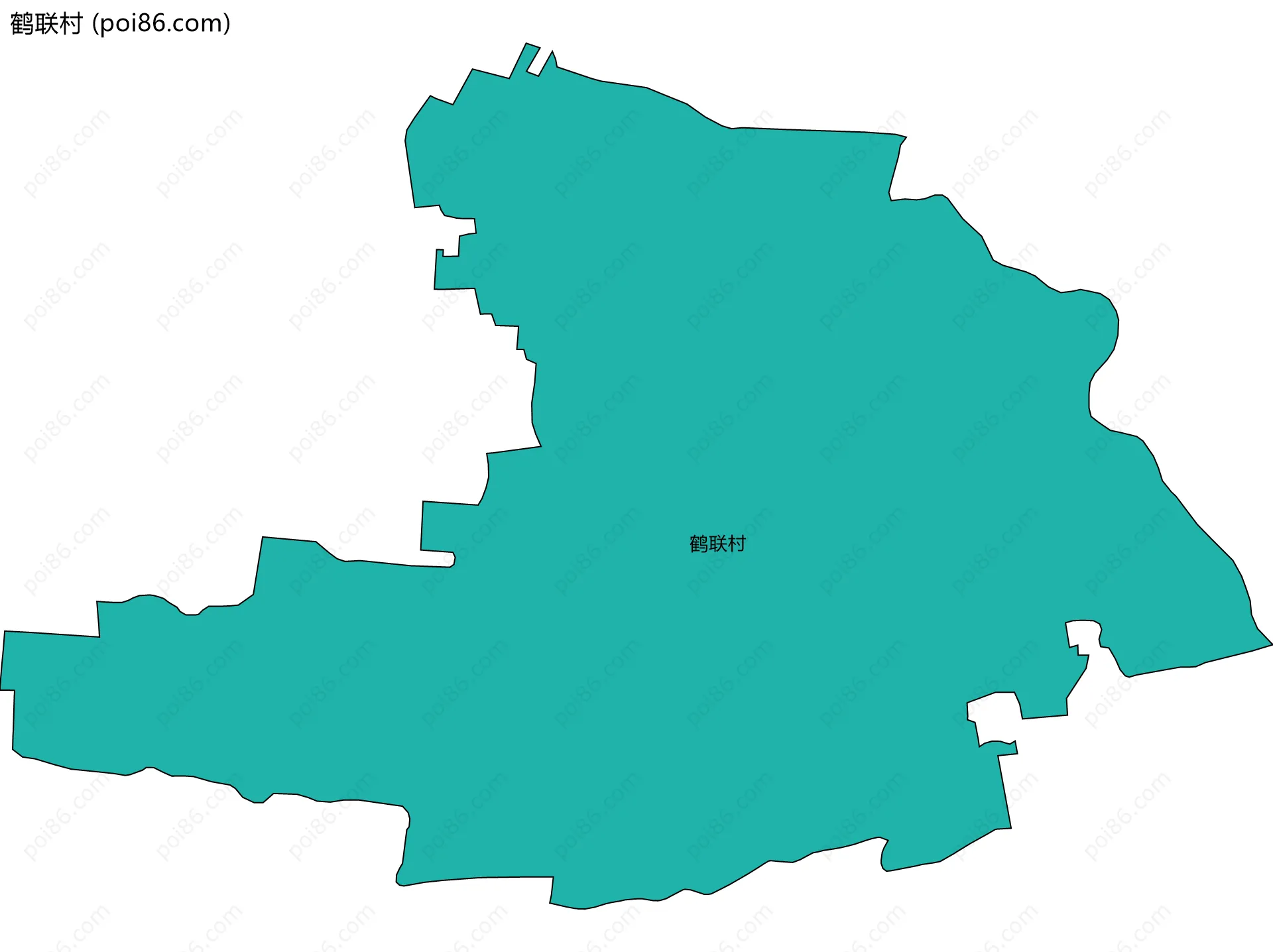 鹤联村边界地图