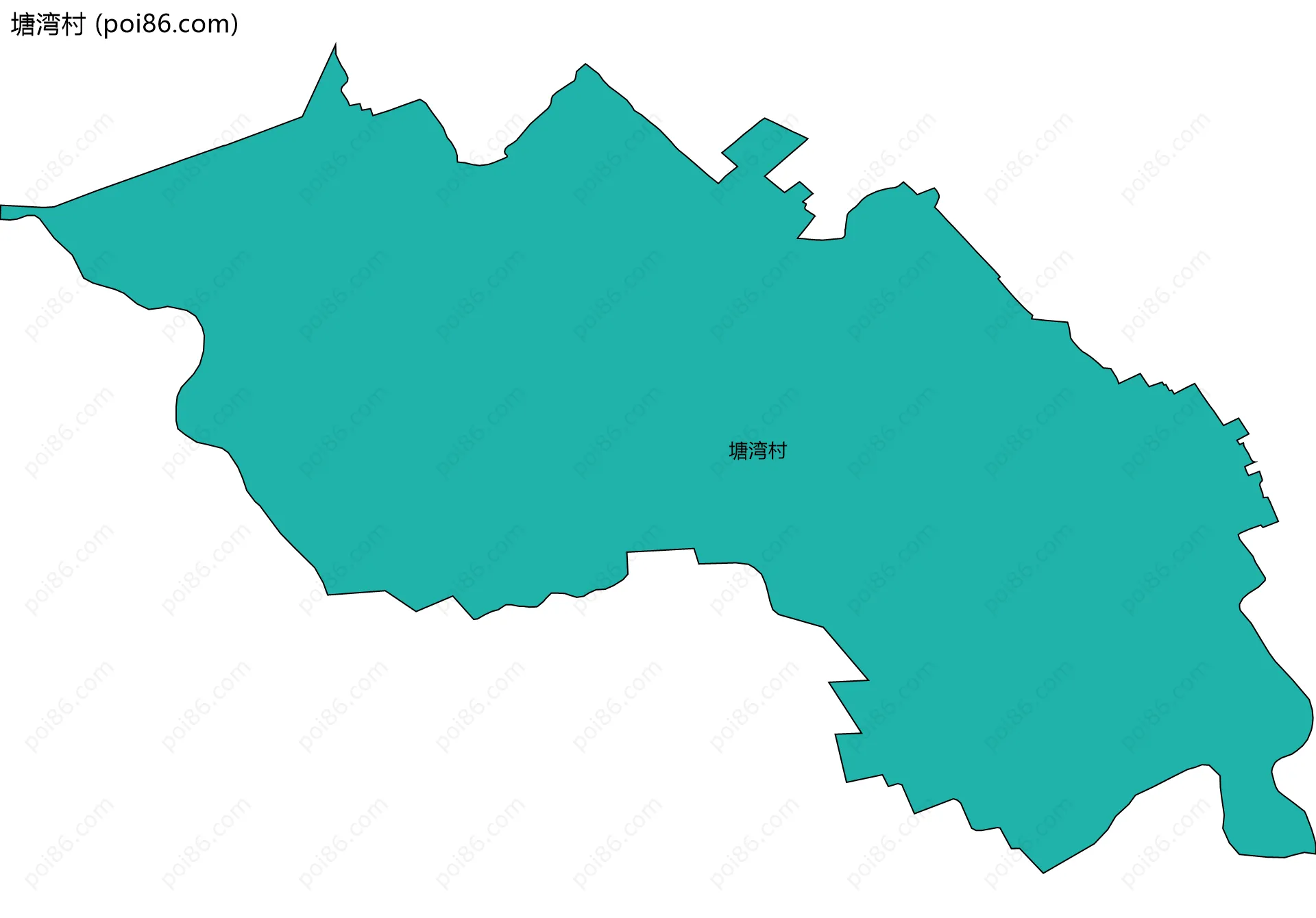 塘湾村边界地图