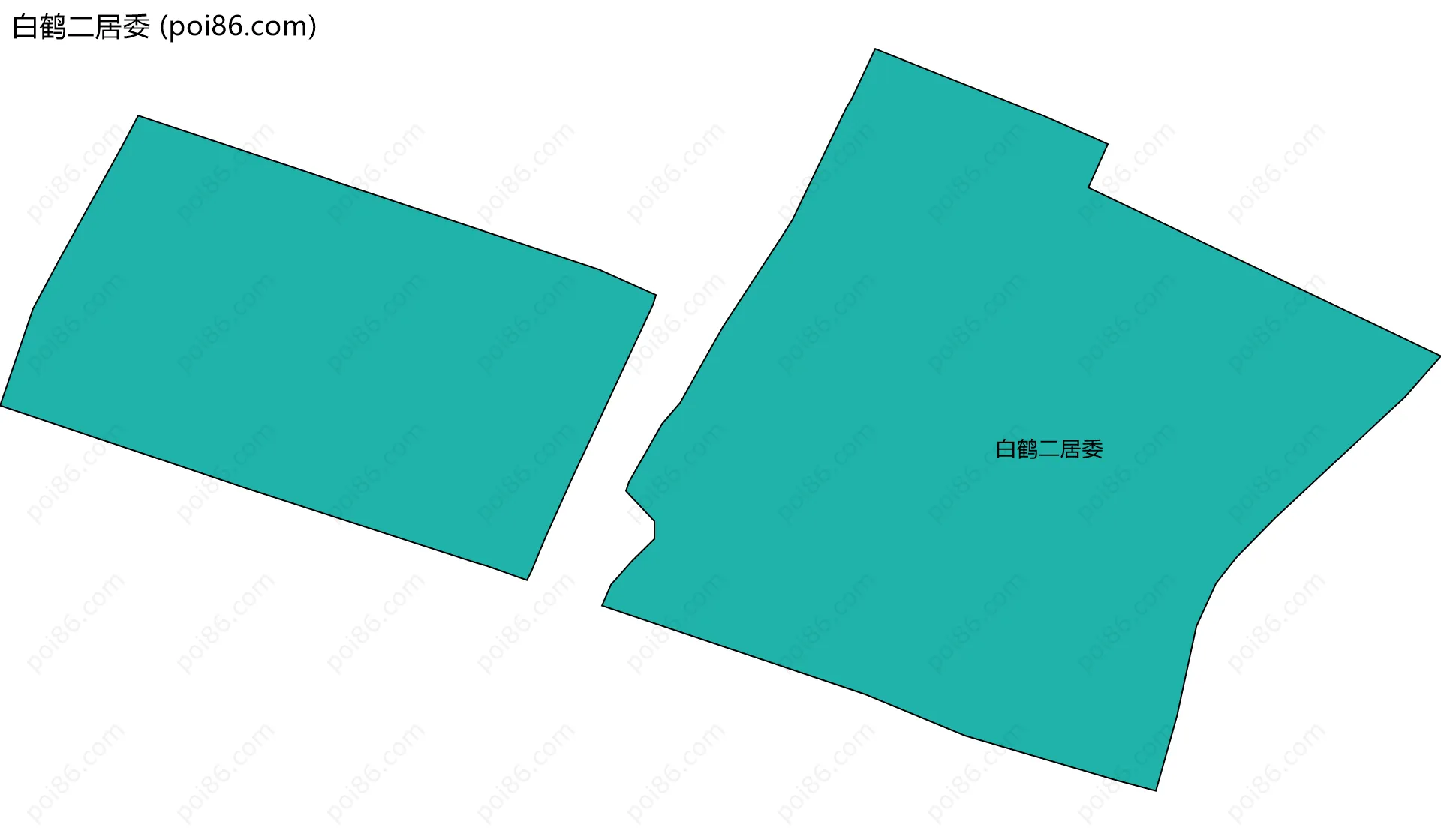 白鹤二居委边界地图