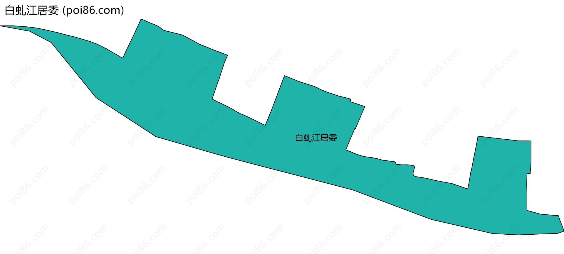 白虬江居委边界地图