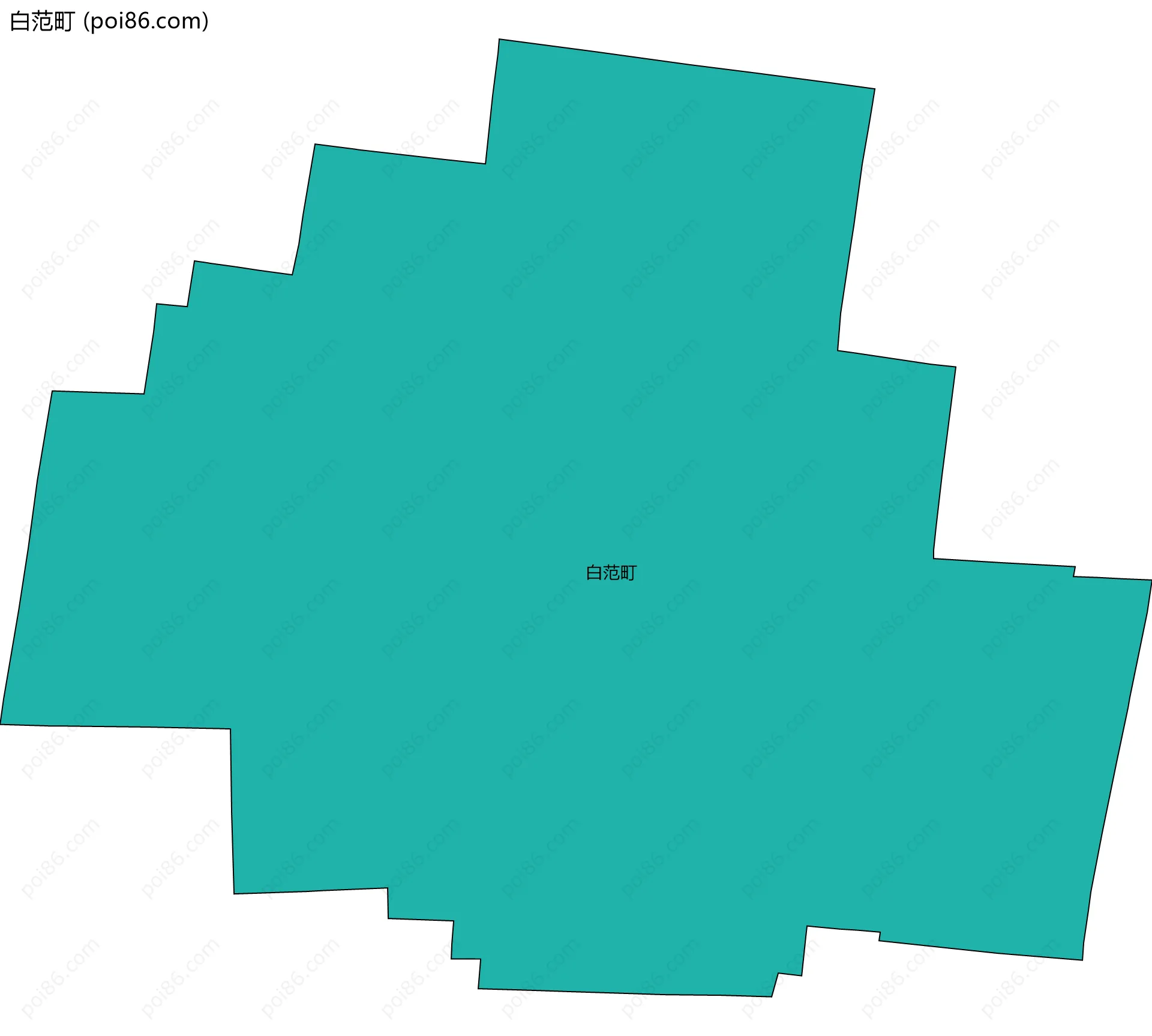 白范町边界地图