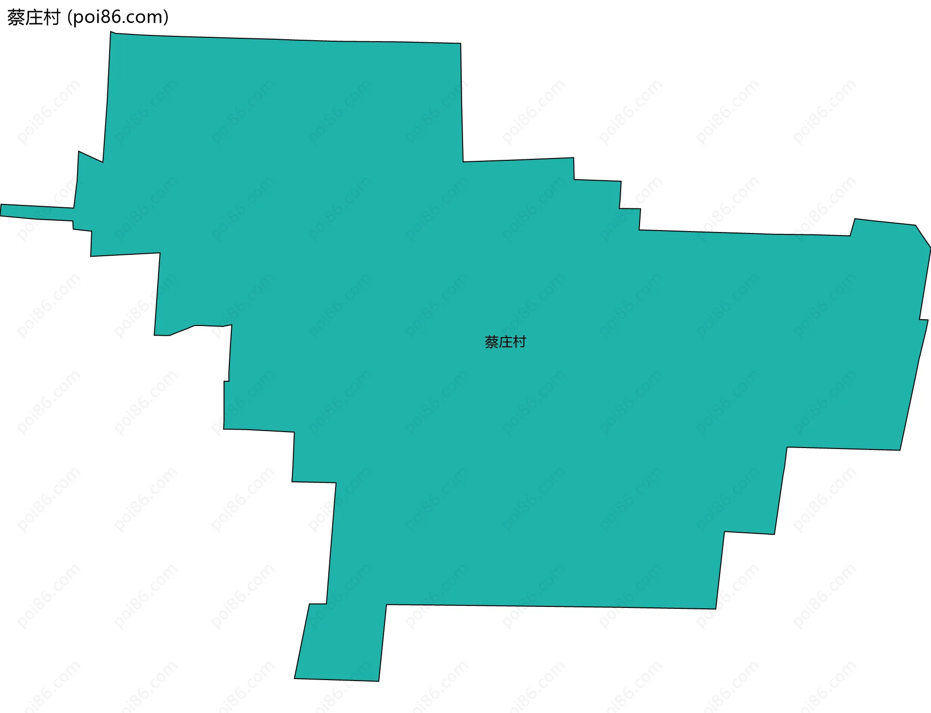 蔡庄村边界地图