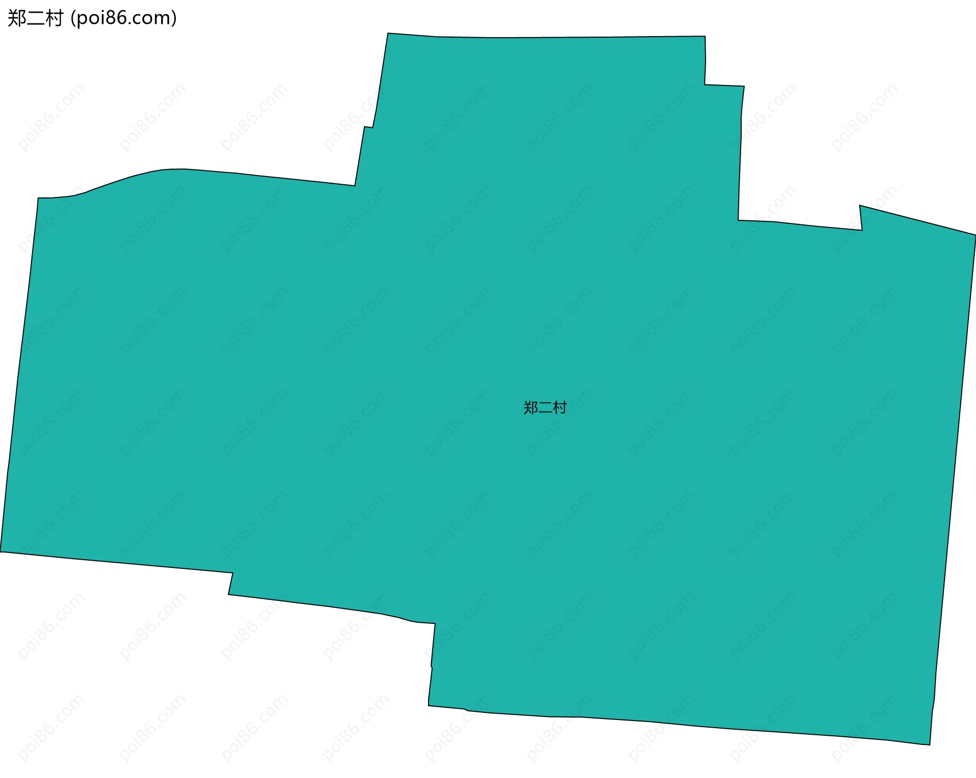 郑二村边界地图