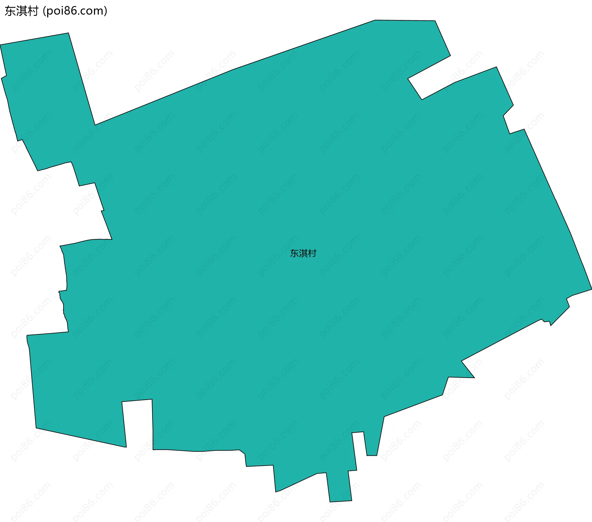 东淇村边界地图