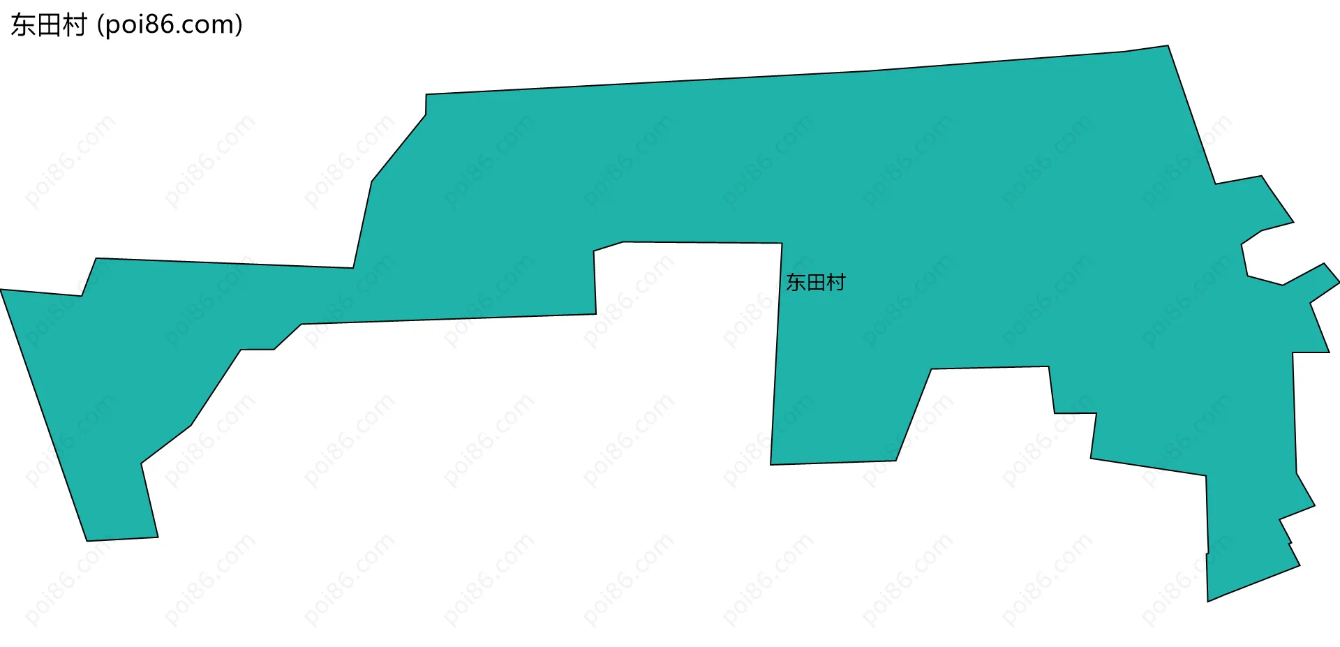 东田村边界地图