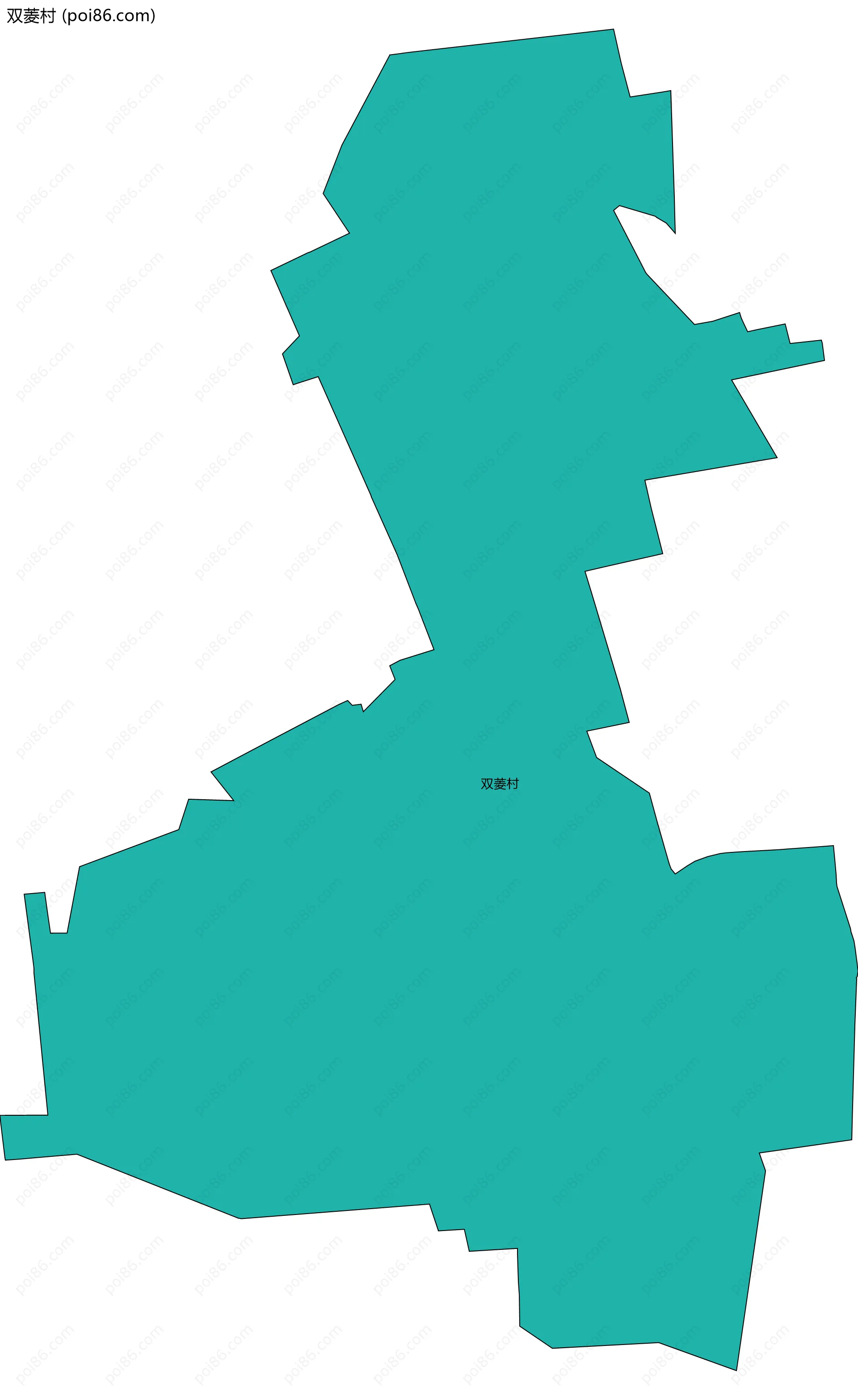 双菱村边界地图