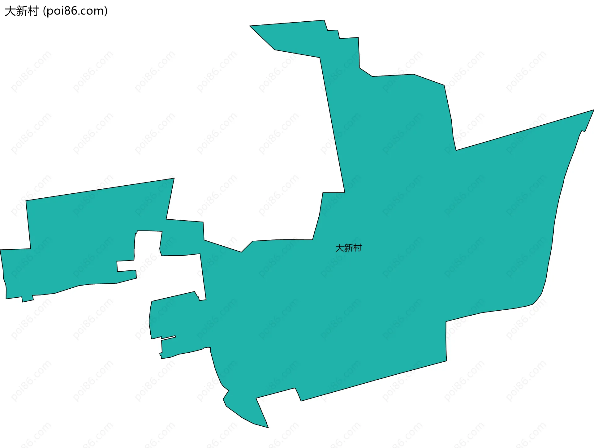 大新村边界地图