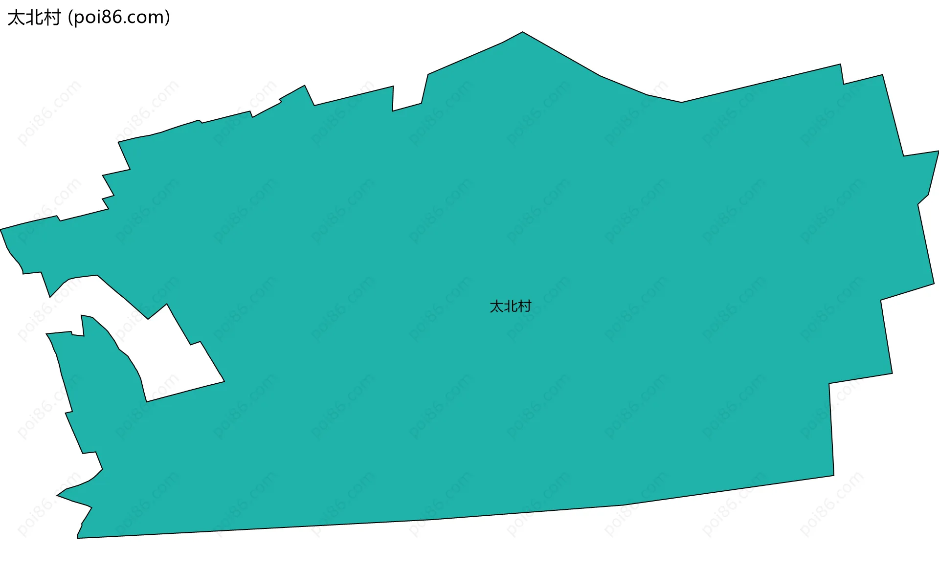 太北村边界地图