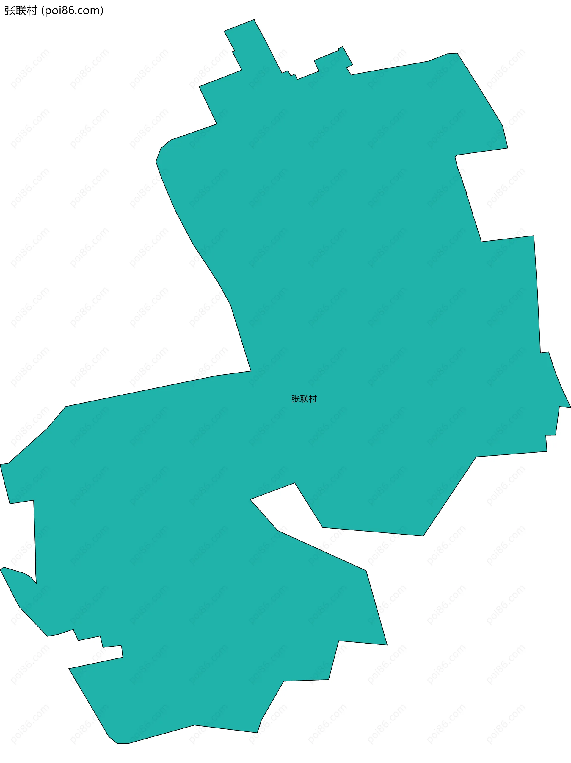 张联村边界地图