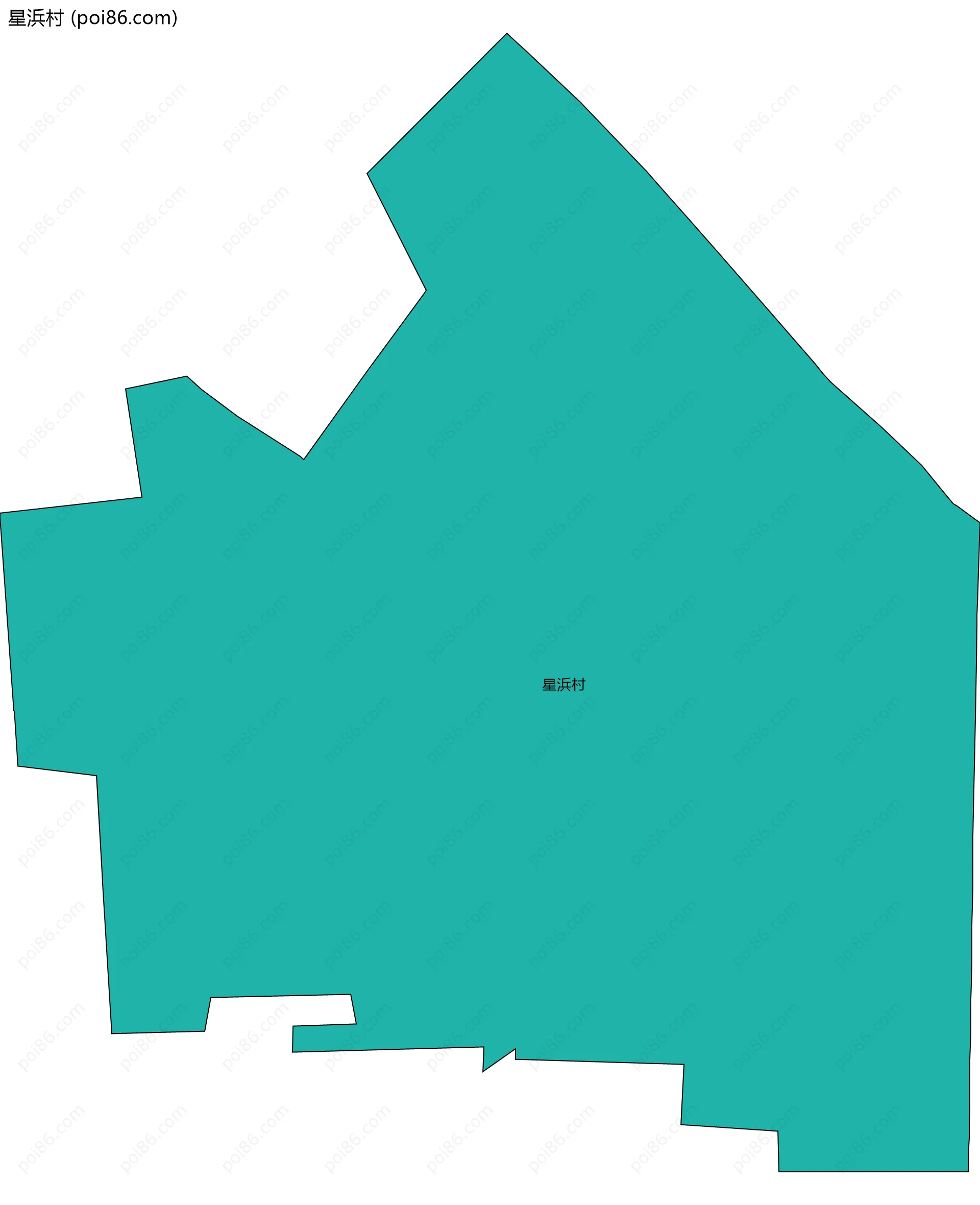星浜村边界地图