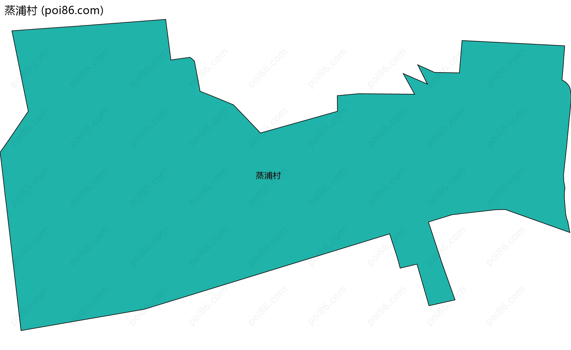 蒸浦村边界地图