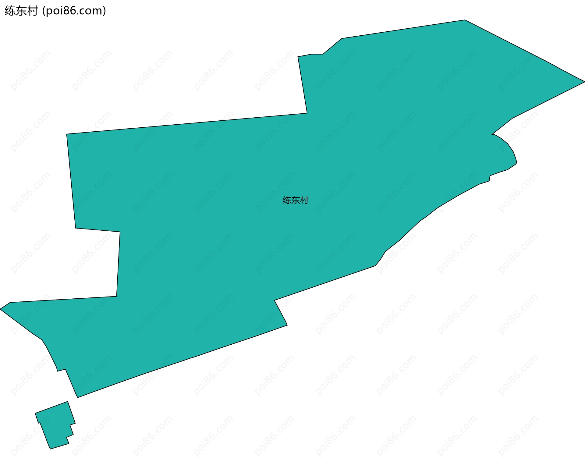 练东村边界地图