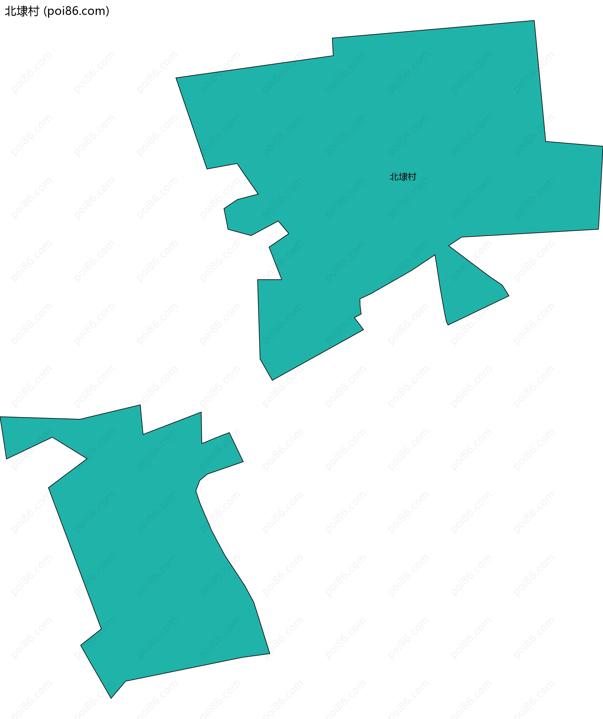 北埭村边界地图