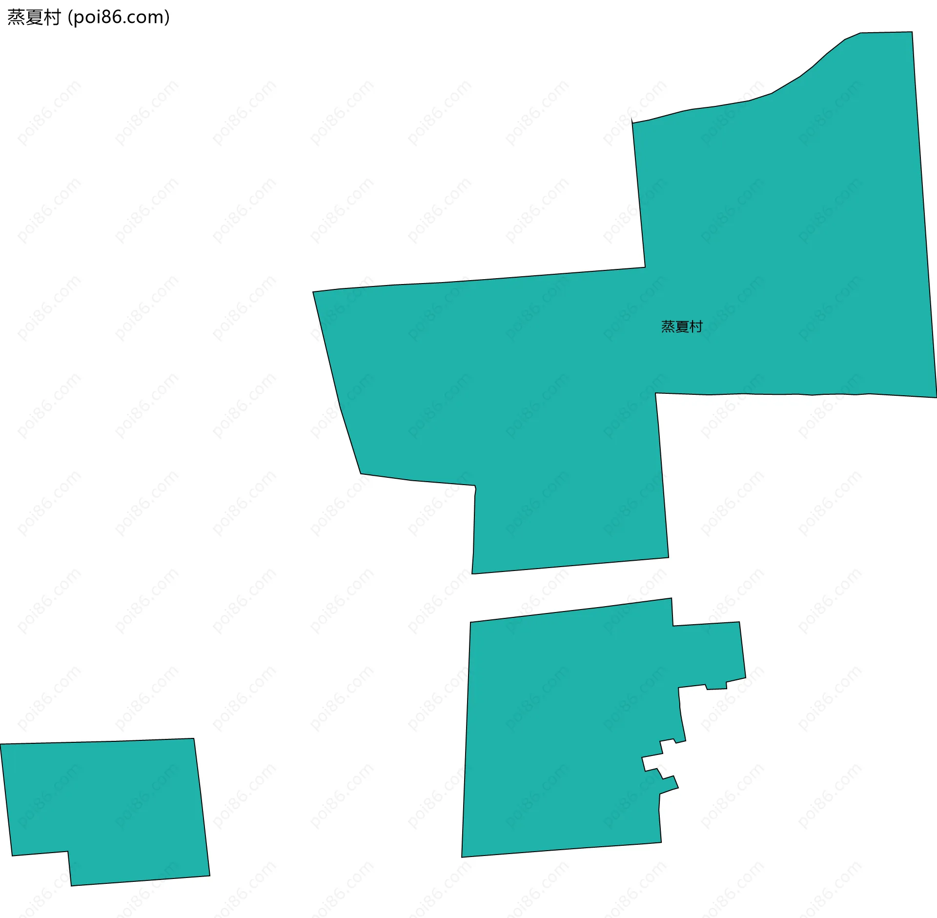 蒸夏村边界地图