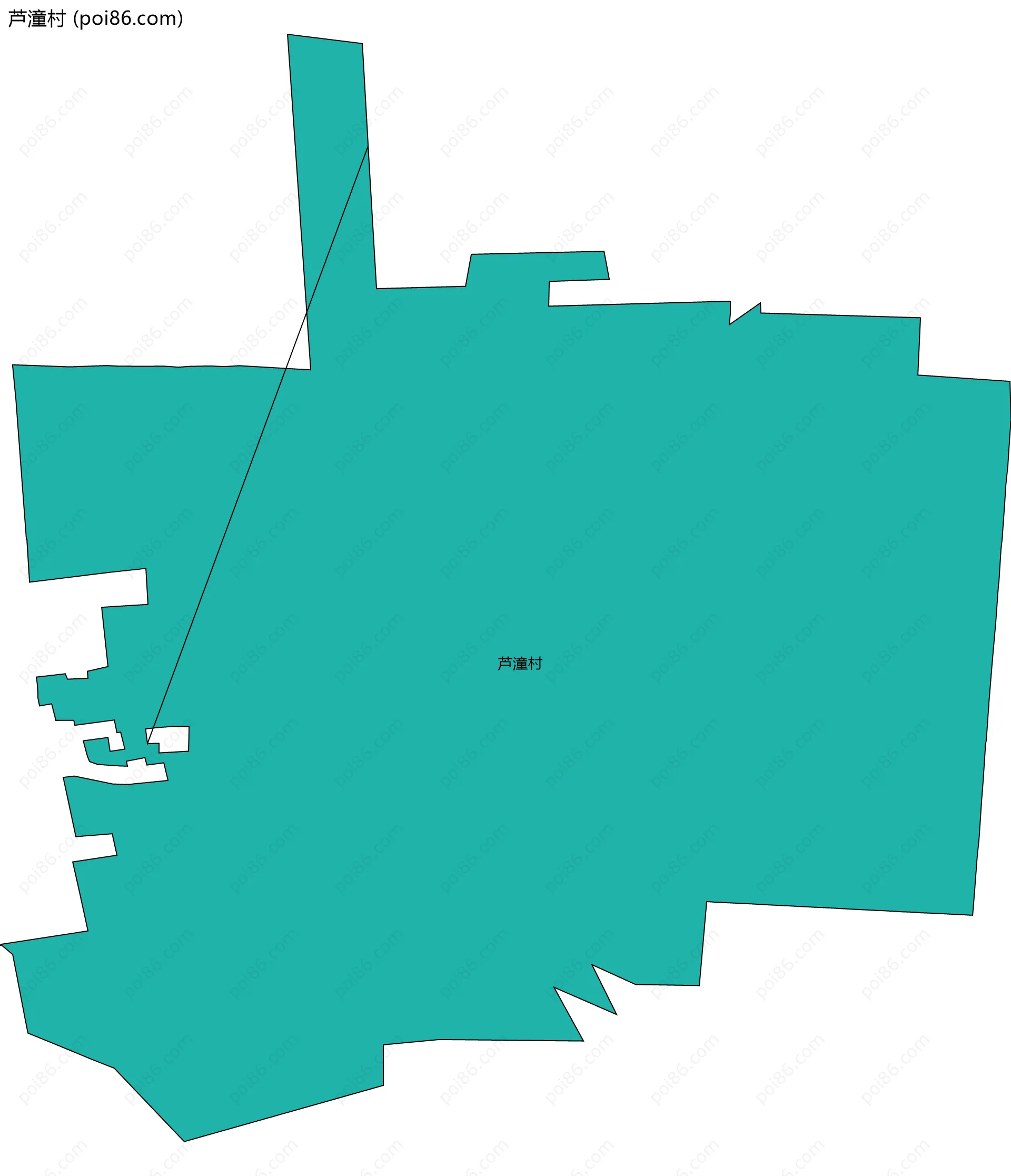 芦潼村边界地图