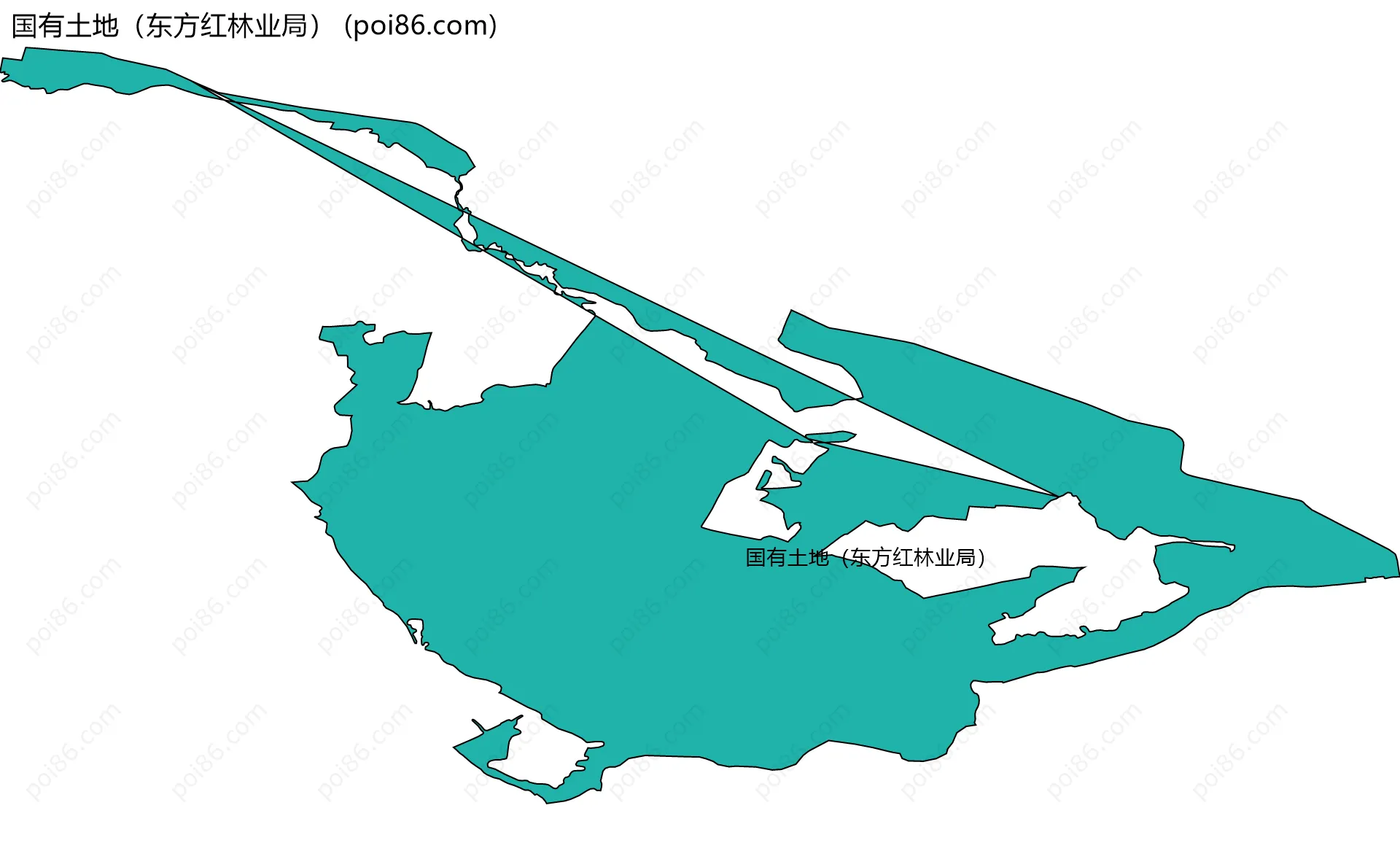 国有土地（东方红林业局）边界地图