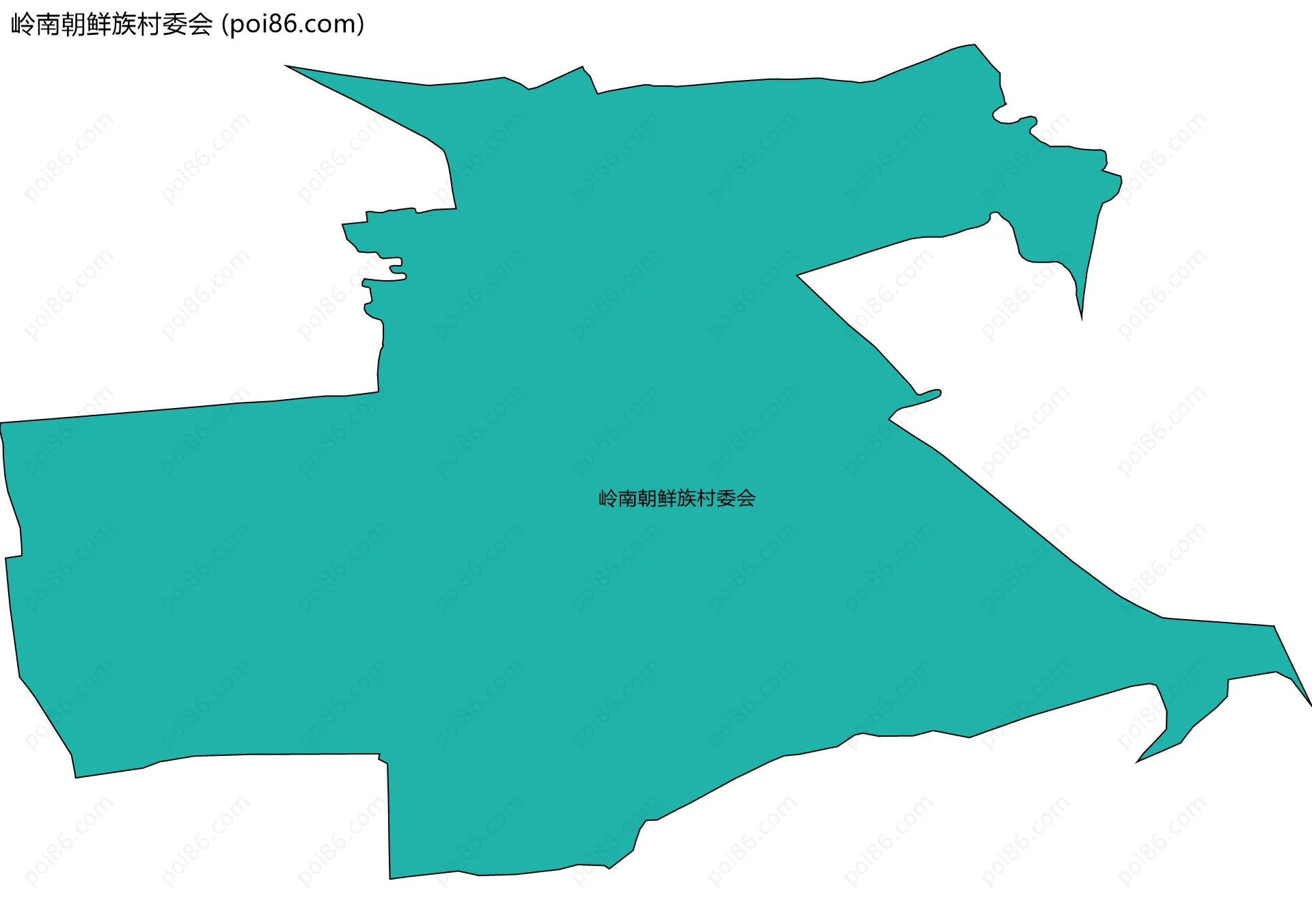 岭南朝鲜族村委会边界地图