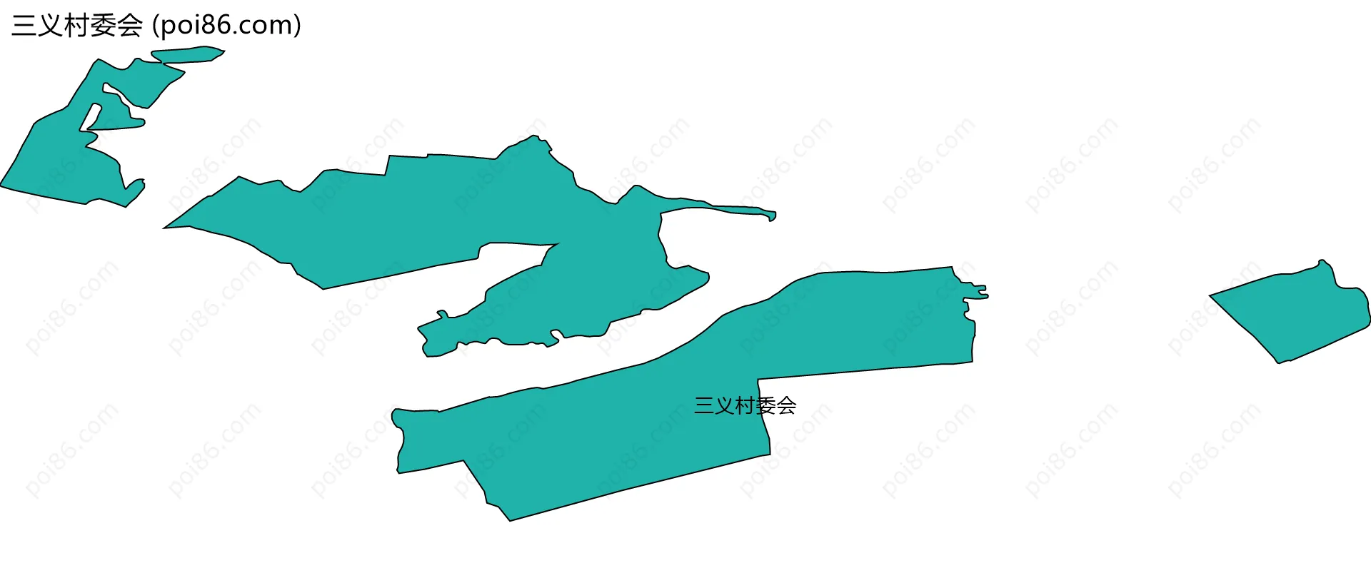 三义村委会边界地图