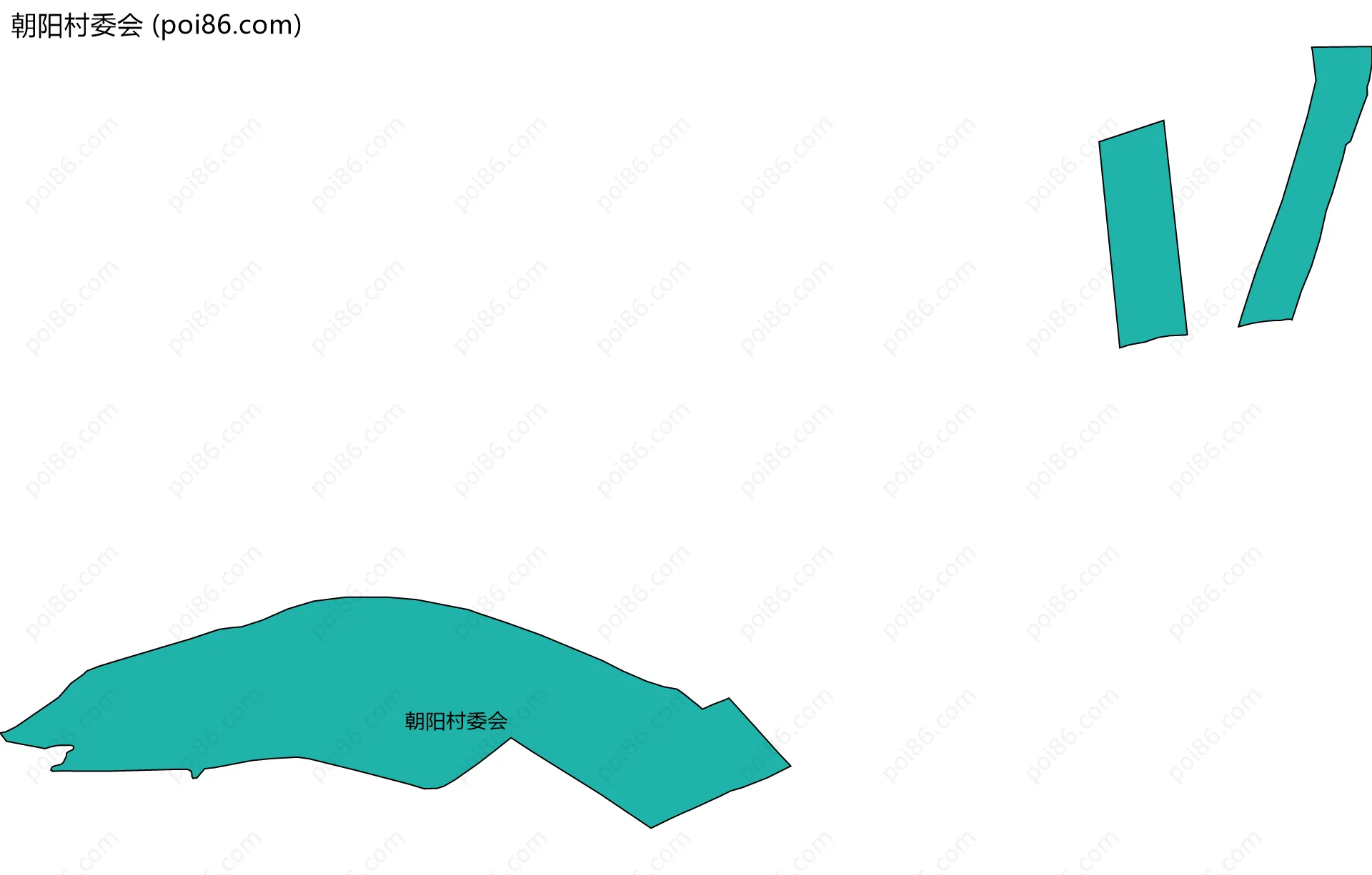朝阳村委会边界地图
